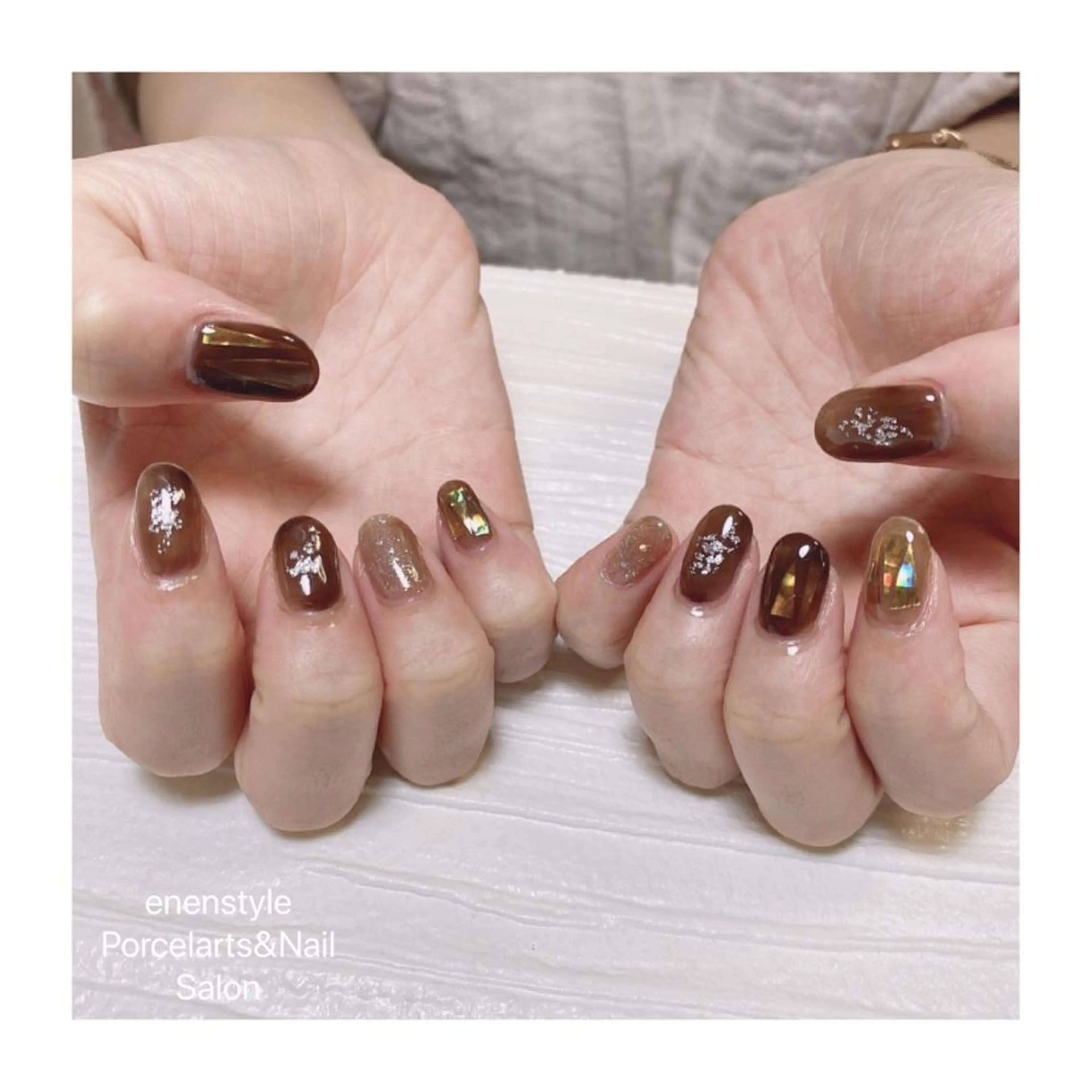 ショート ネイル ハンドネイル 👑enen style👑のネイルデザイン