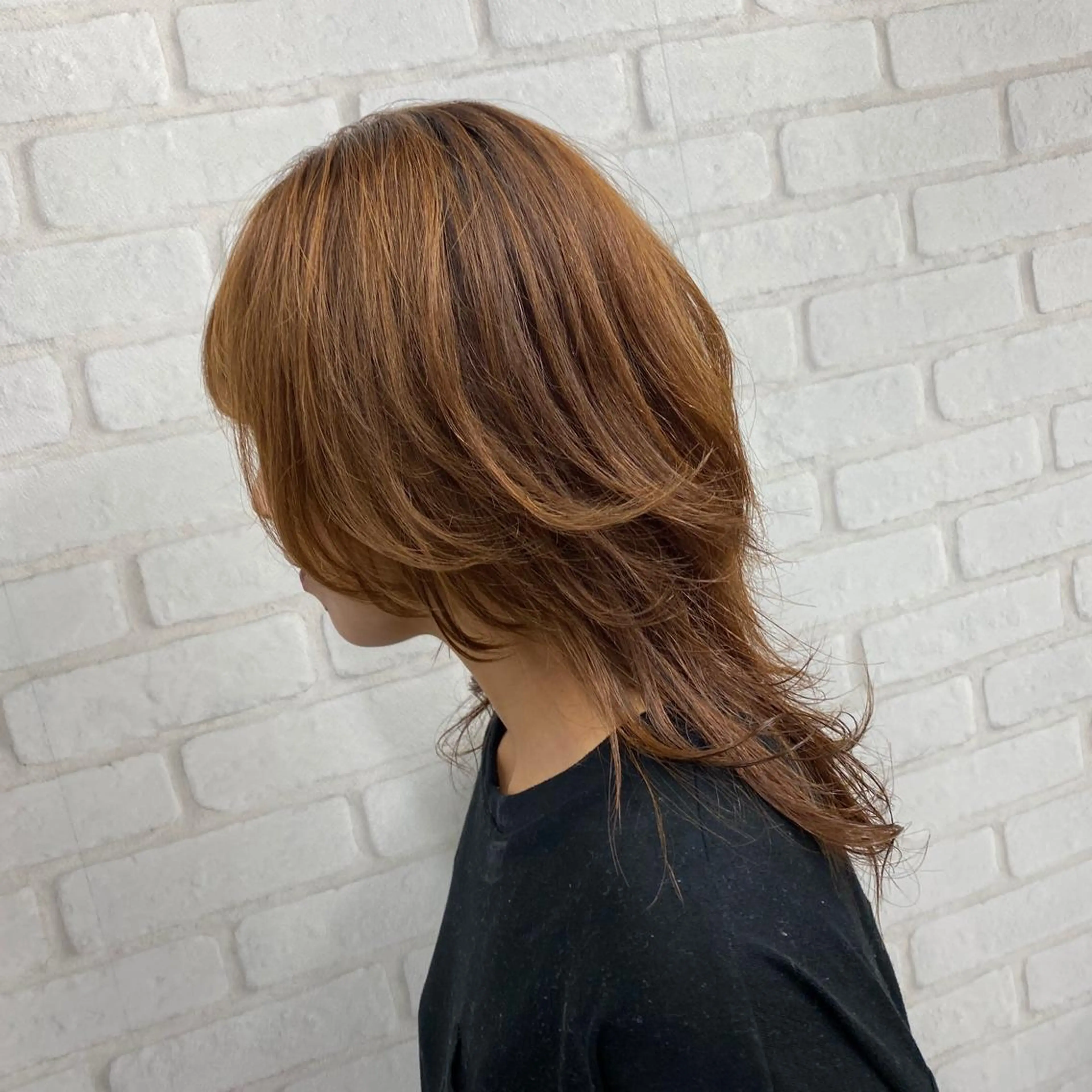 ミディアム カラー ブリーチカラー🫧 森　凪沙のヘアスタイル