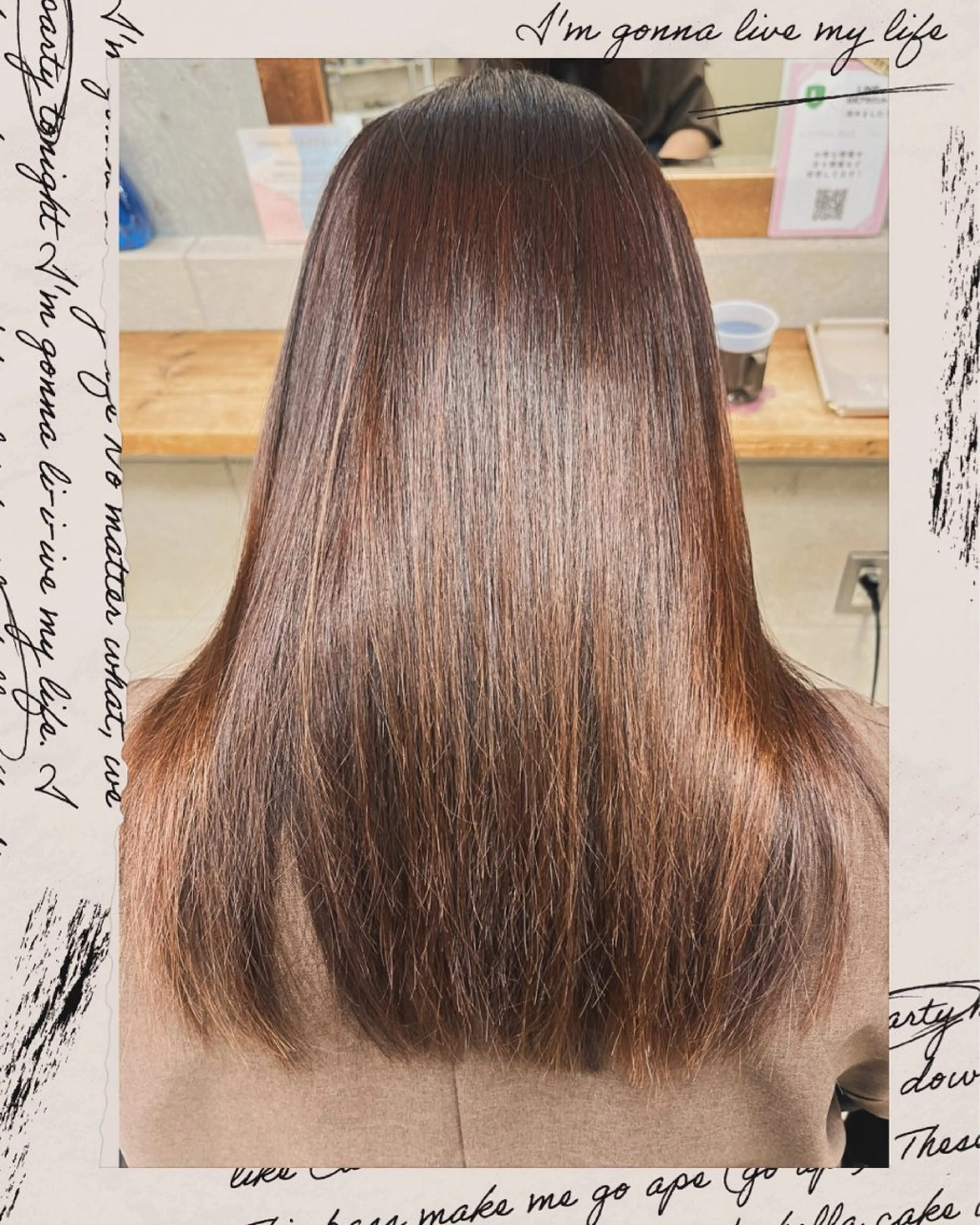 カラー ブラウンカラー オレンジ オレンジブラウン たなか なおのヘアスタイル