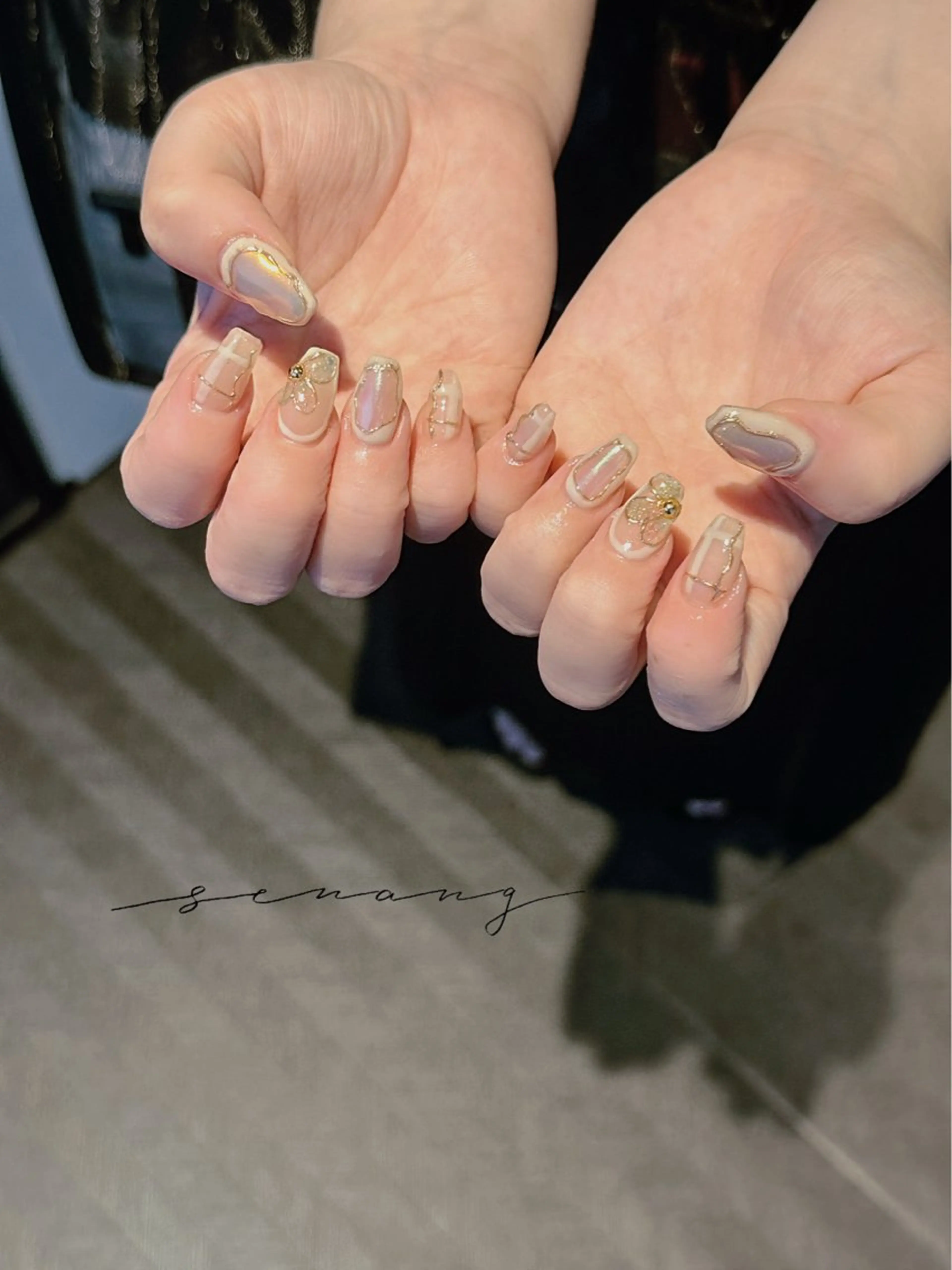 ネイル クリアネイル ニュアンスネイル ハンドネイル senang Nail&Eyeのマツエク・マツパデザイン