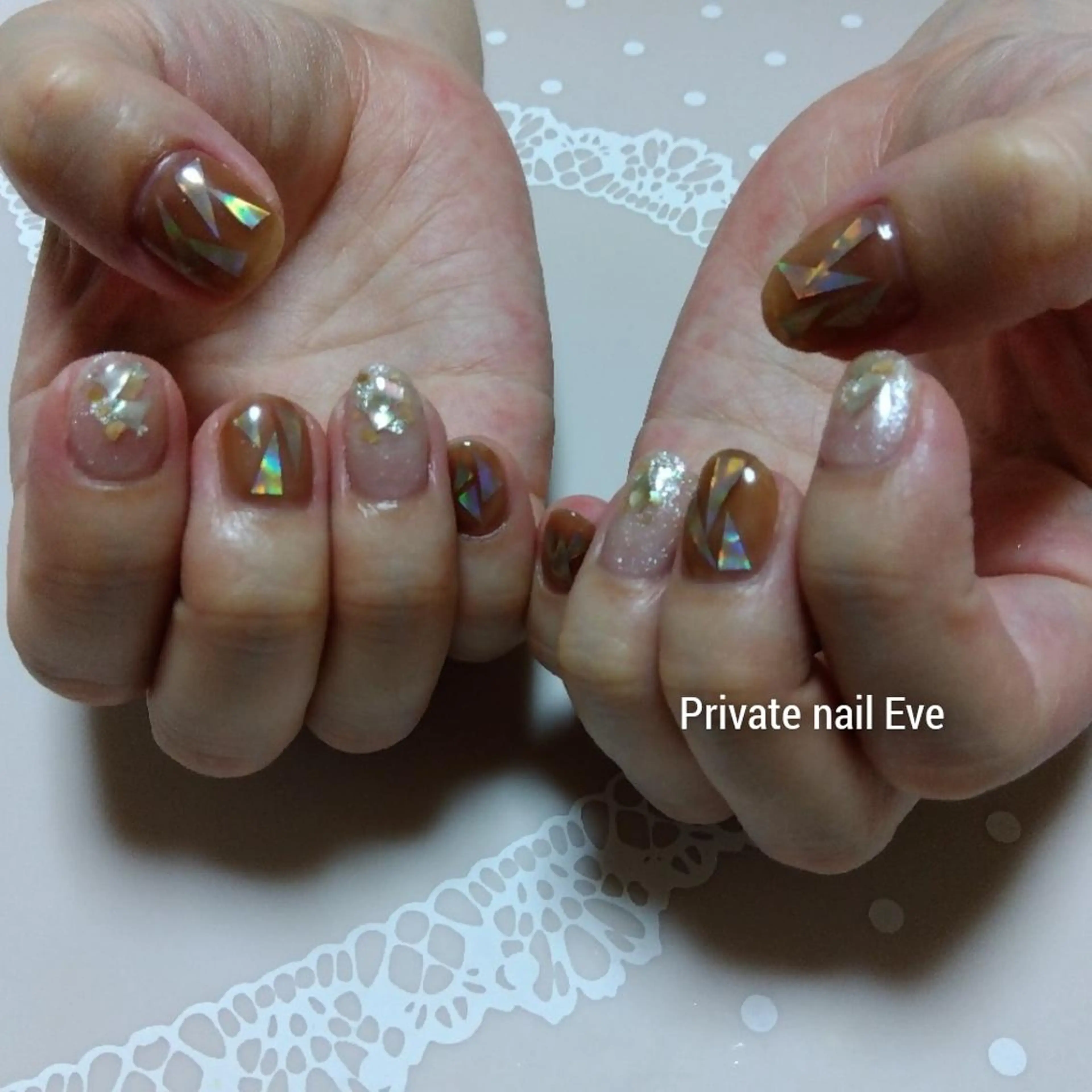 ネイル 氷ネイル・うるうるネイル ハンドネイル ネイル junkoのネイルデザイン