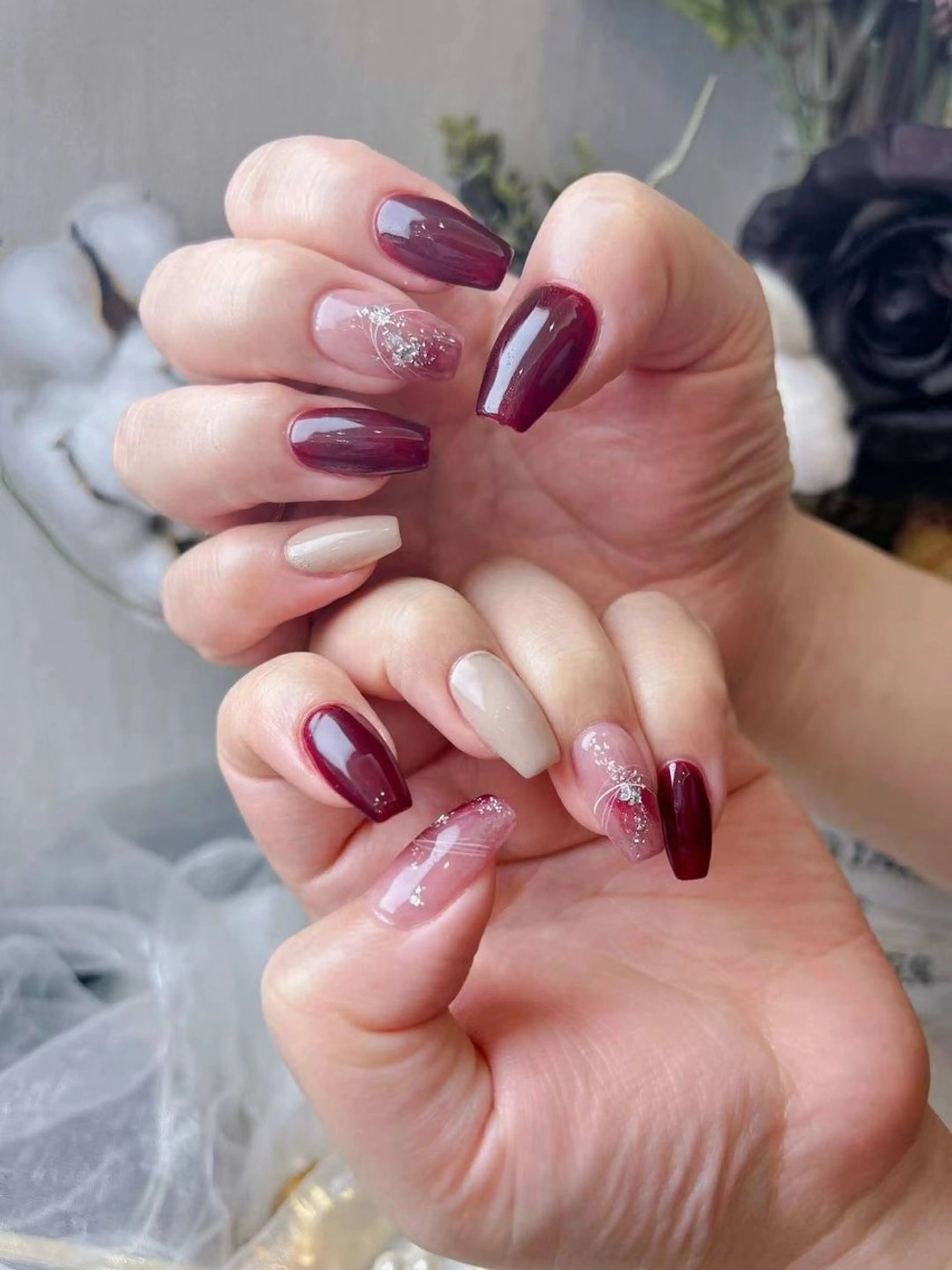 ネイル アートネイル フラワーネイル フットネイル ジェルネイル キラキラネイル Babarla Nailのネイルデザイン