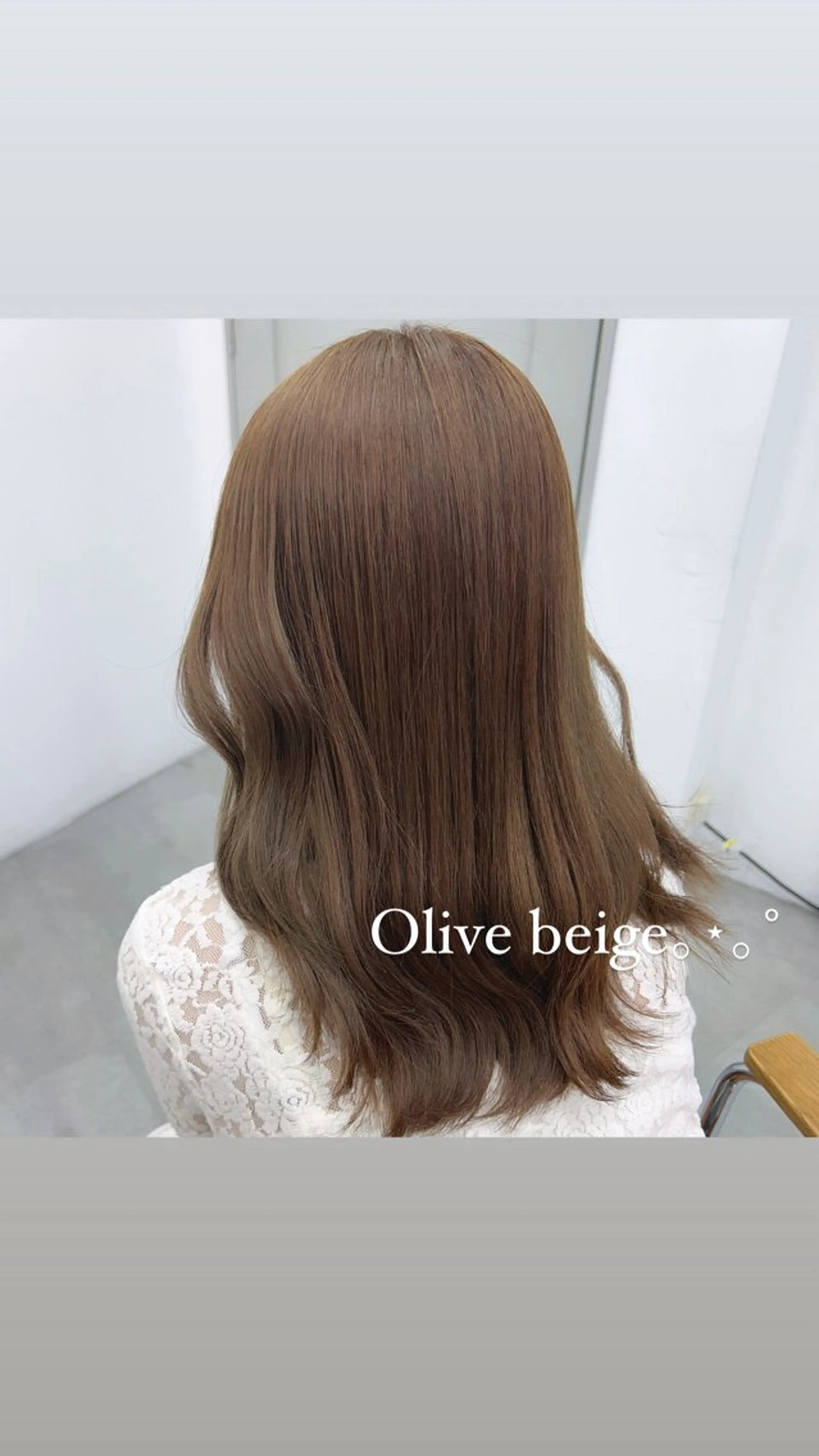 セミロング カラー 透明感カラー オリーブカラー ☘️中明度カラー/ 縮毛矯正ナミ☘️のヘアスタイル