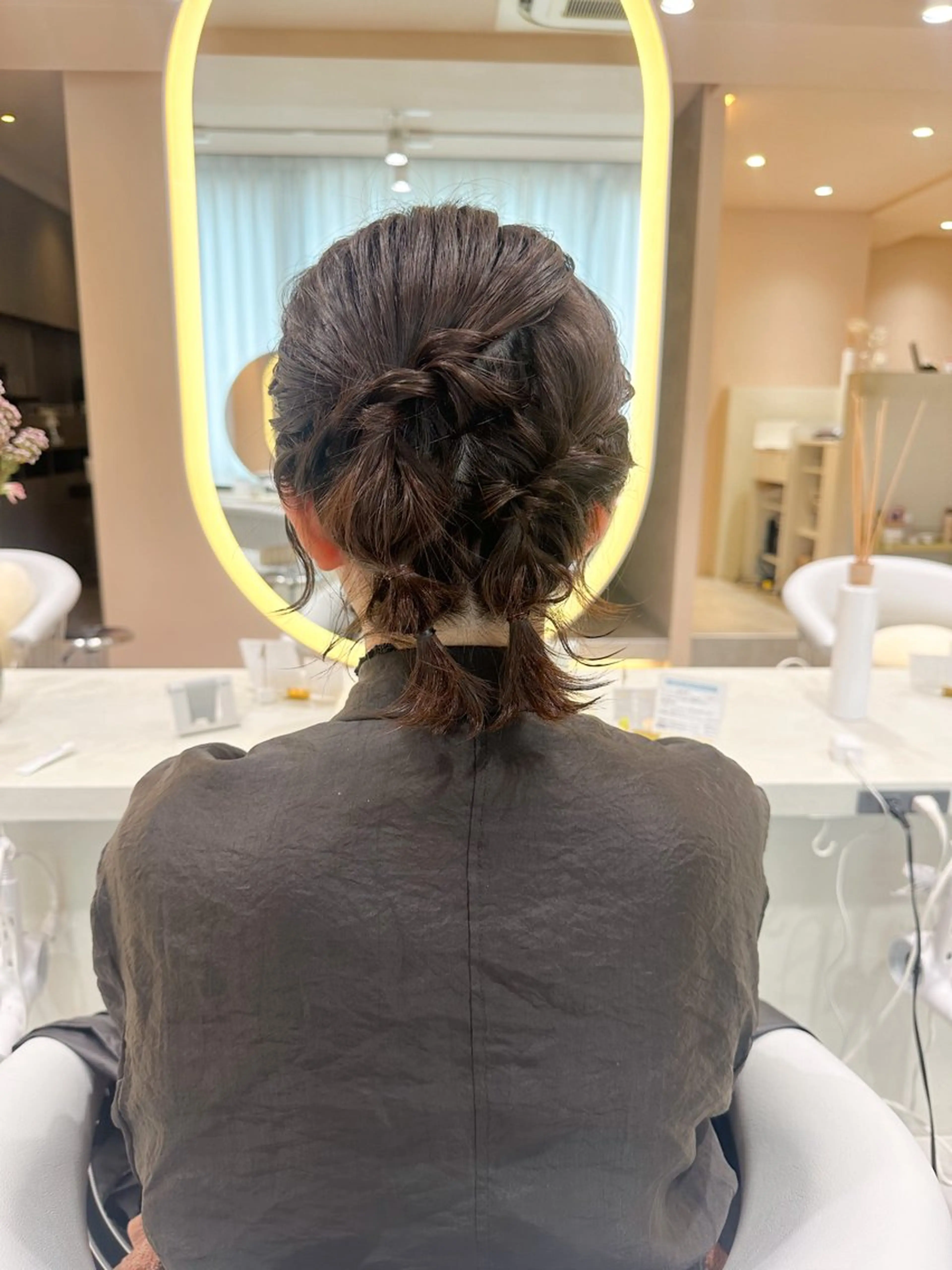 ヘアアレンジ ボブ 安永 来未のヘアスタイル