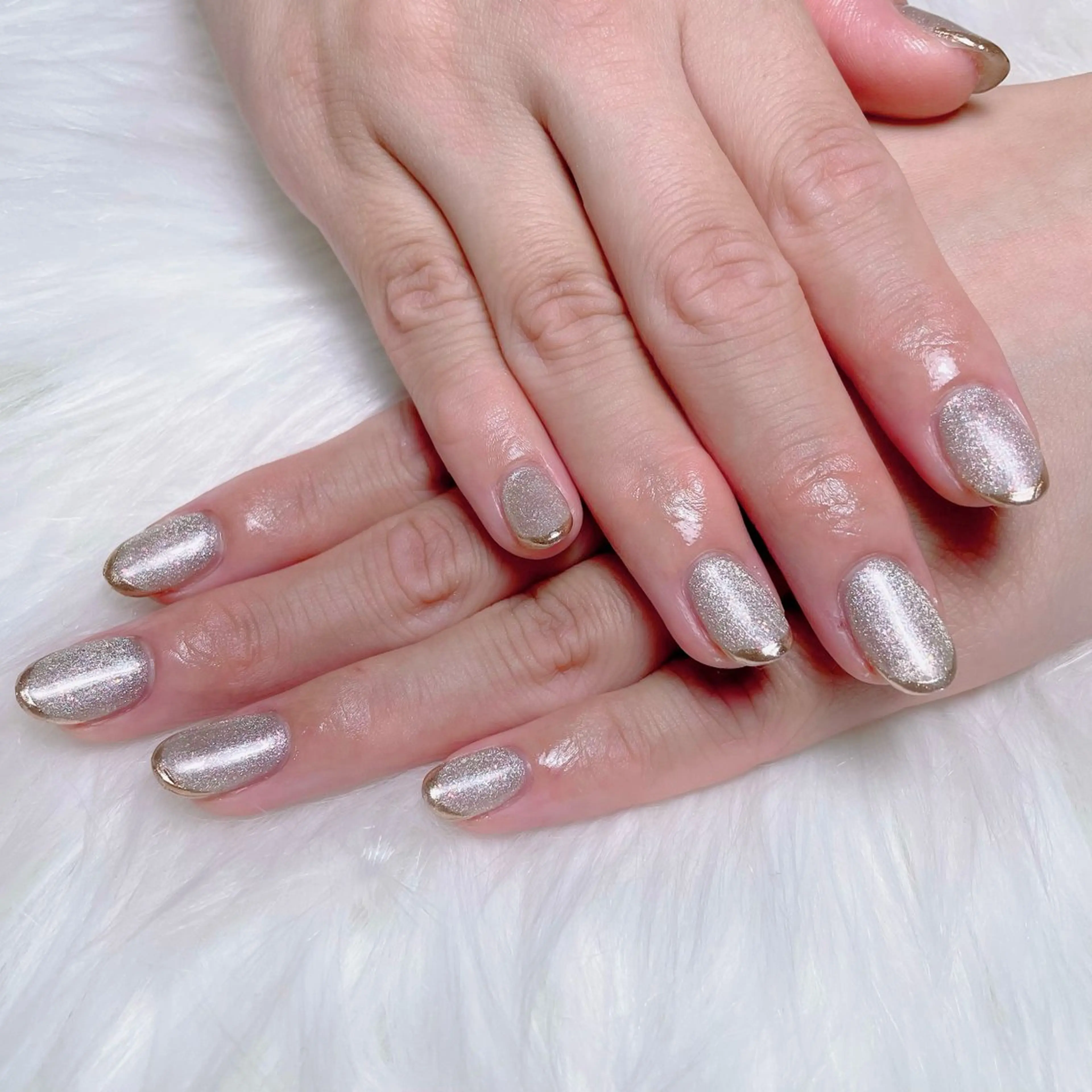 ネイル フレンチネイル ミラーネイル ハンドネイル M2 beauty Mayuのネイルデザイン