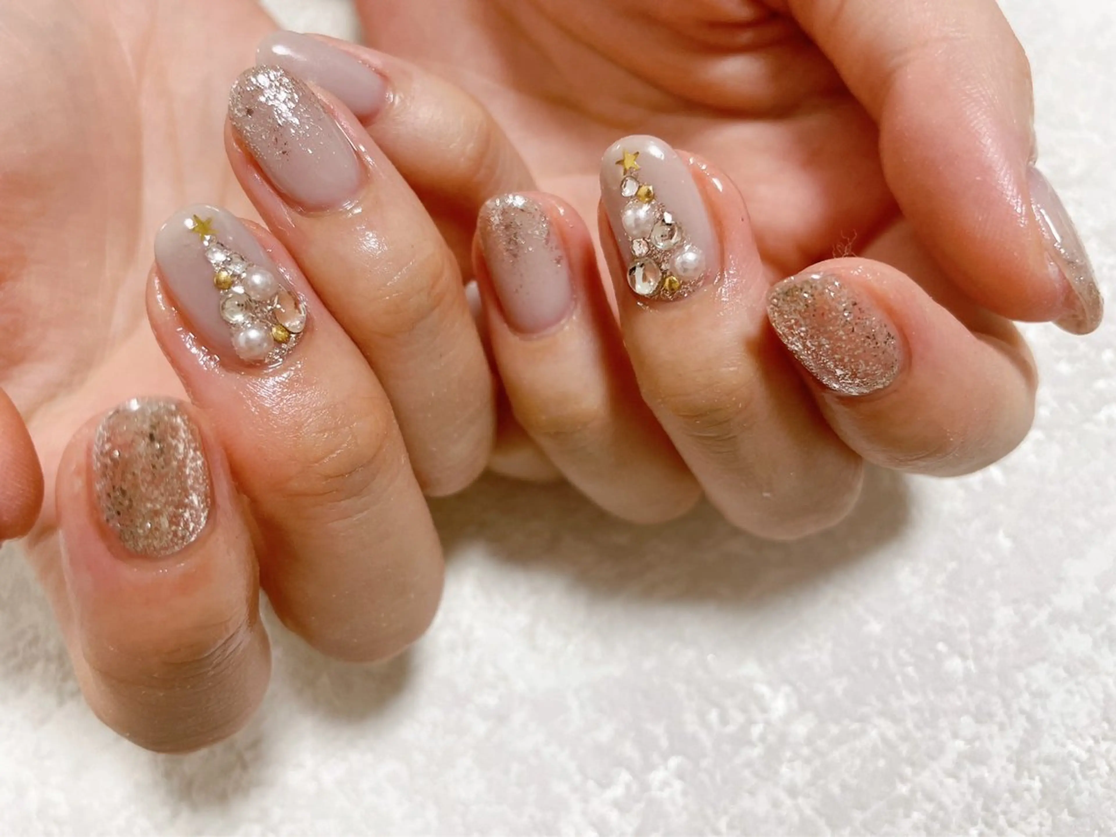 ネイル ジェルネイル 韓国ネイル パラジェル 冬ネイル クリスマス kikinail 溝の口のネイルデザイン