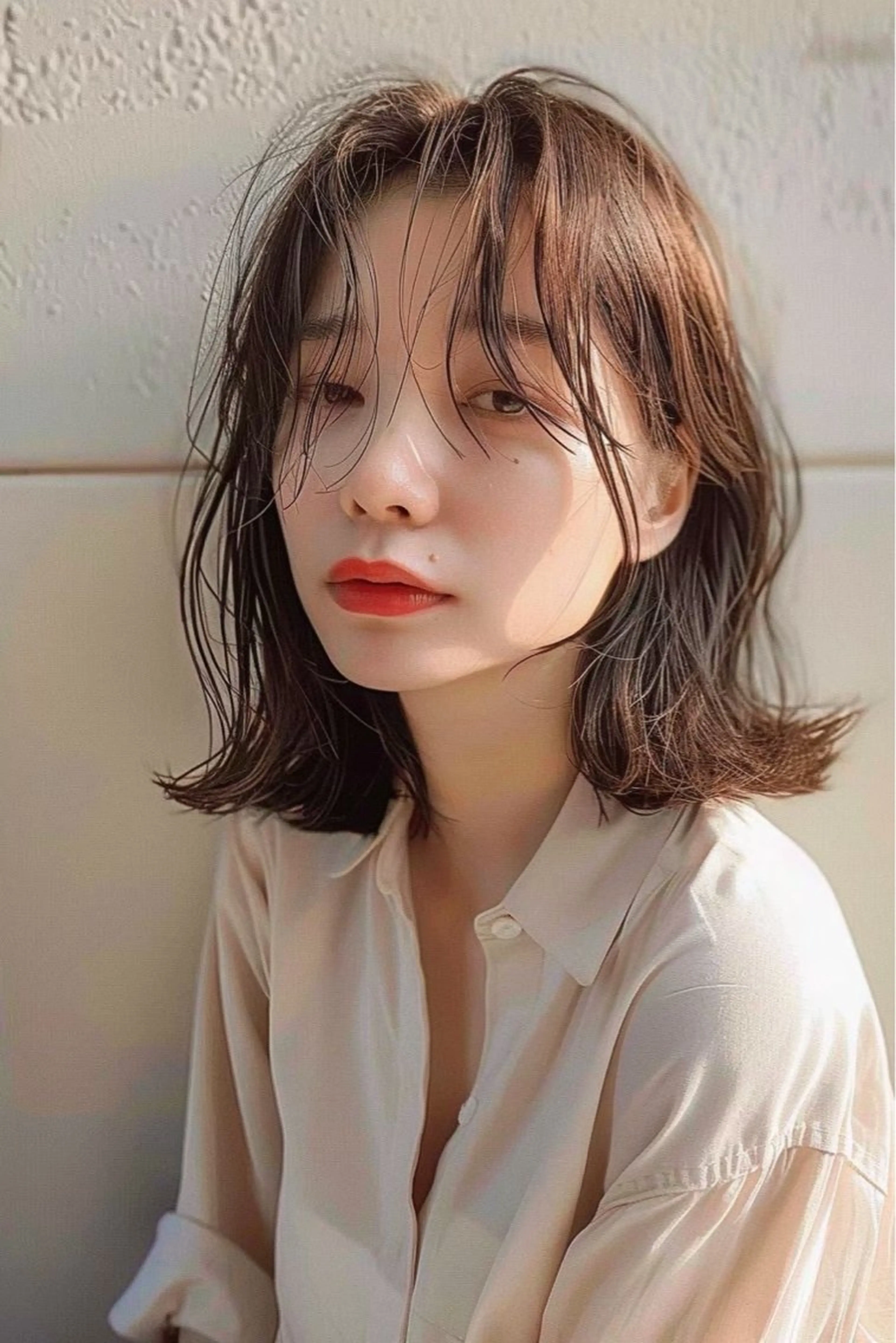 ミディアム 髪質改善 韓国風ヘア レイヤーカット カット ヘアカラー トリートメント 4月限定/ カラー特化/YUTOのヘアスタイル