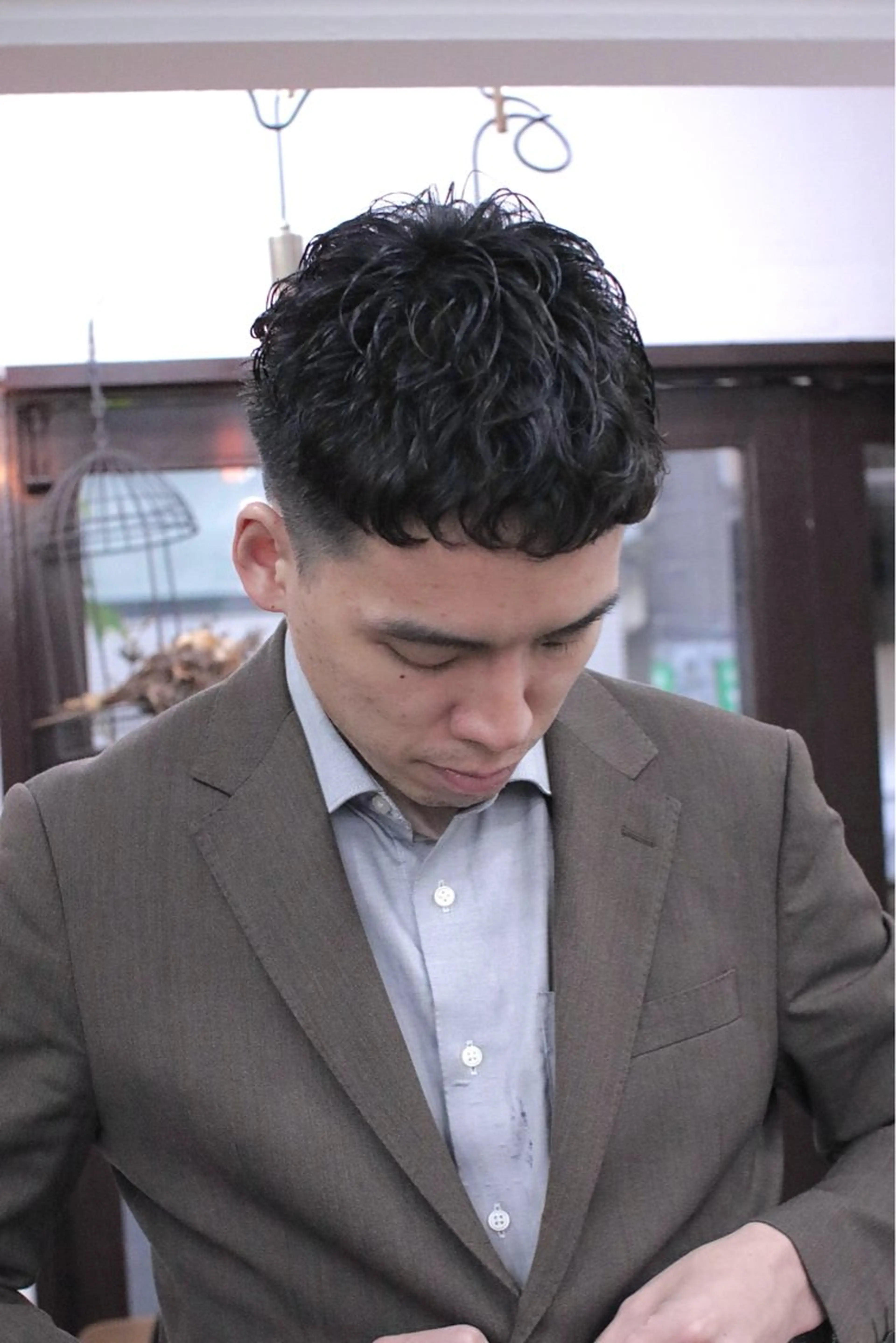 ショート パーマ メンズ カット パーマ トリートメント 木村陸弥 似合わせ ナチュラルメンズヘアのヘアスタイル