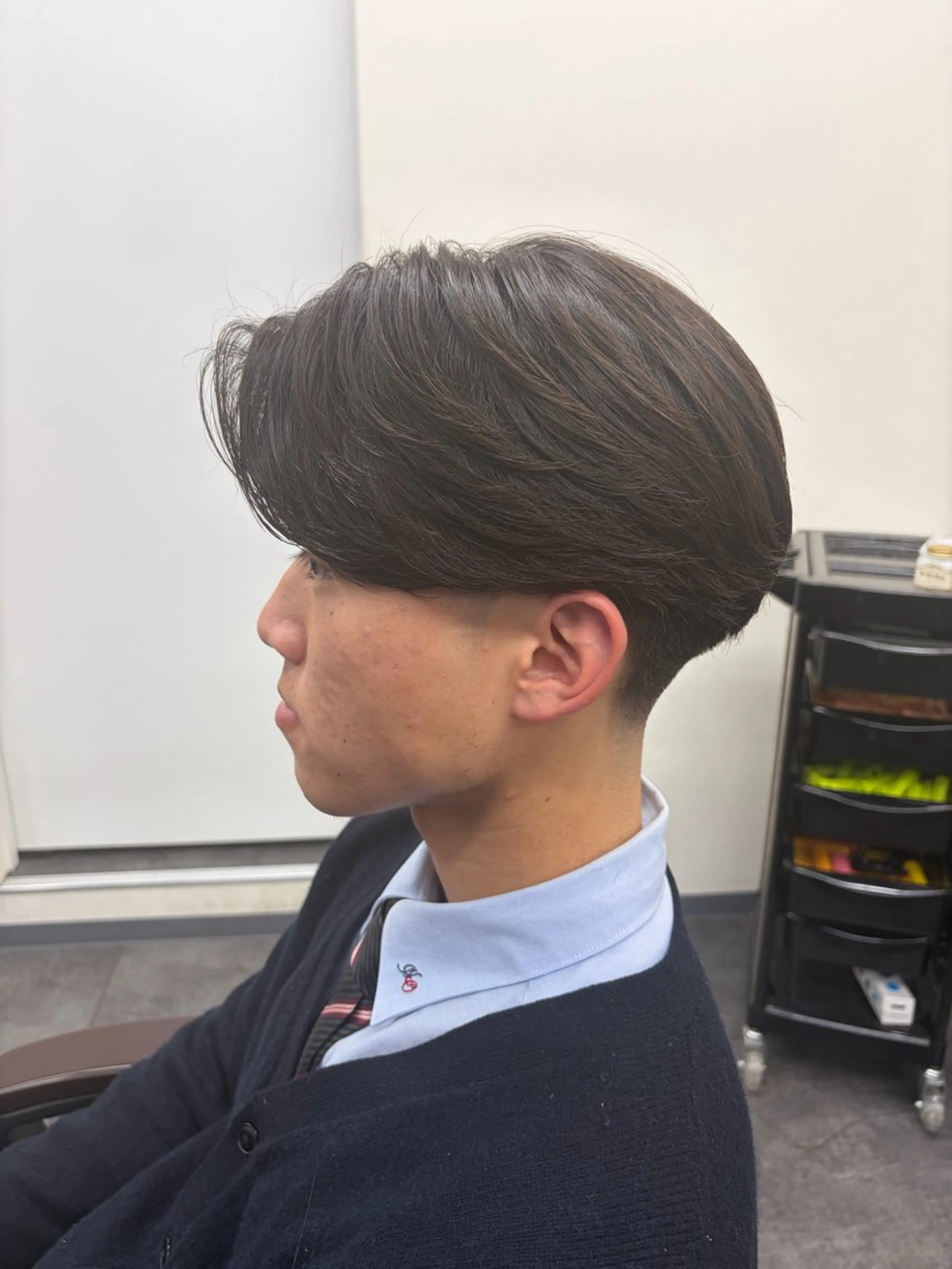 メンズ カット スパイキーパーマ 柏NO1 藤本葉のヘアスタイル