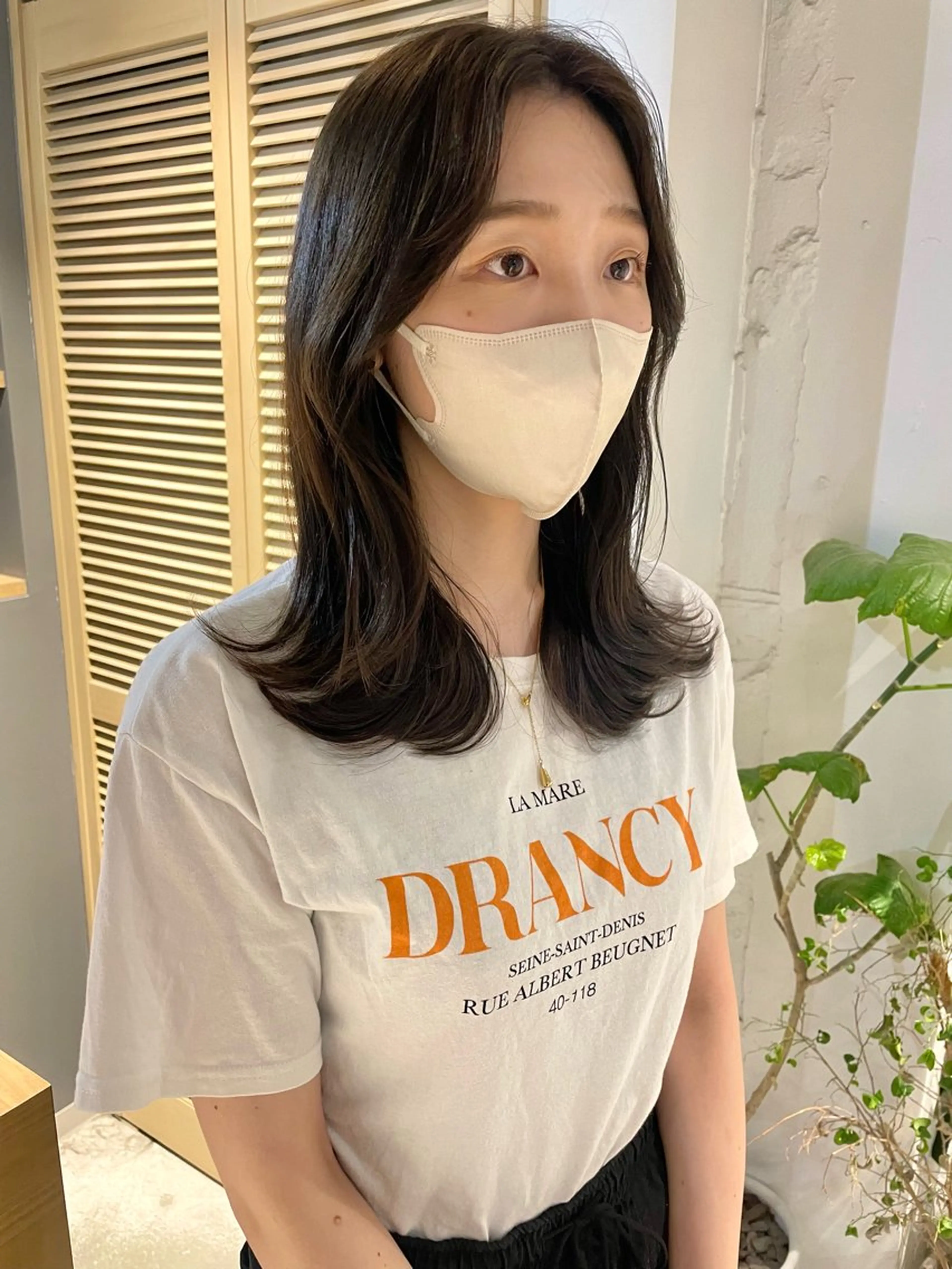 セミロング カラー カット ヘアカラー トリートメント 🩰オリーブ/ ベージュ松本咲花🩰のヘアスタイル