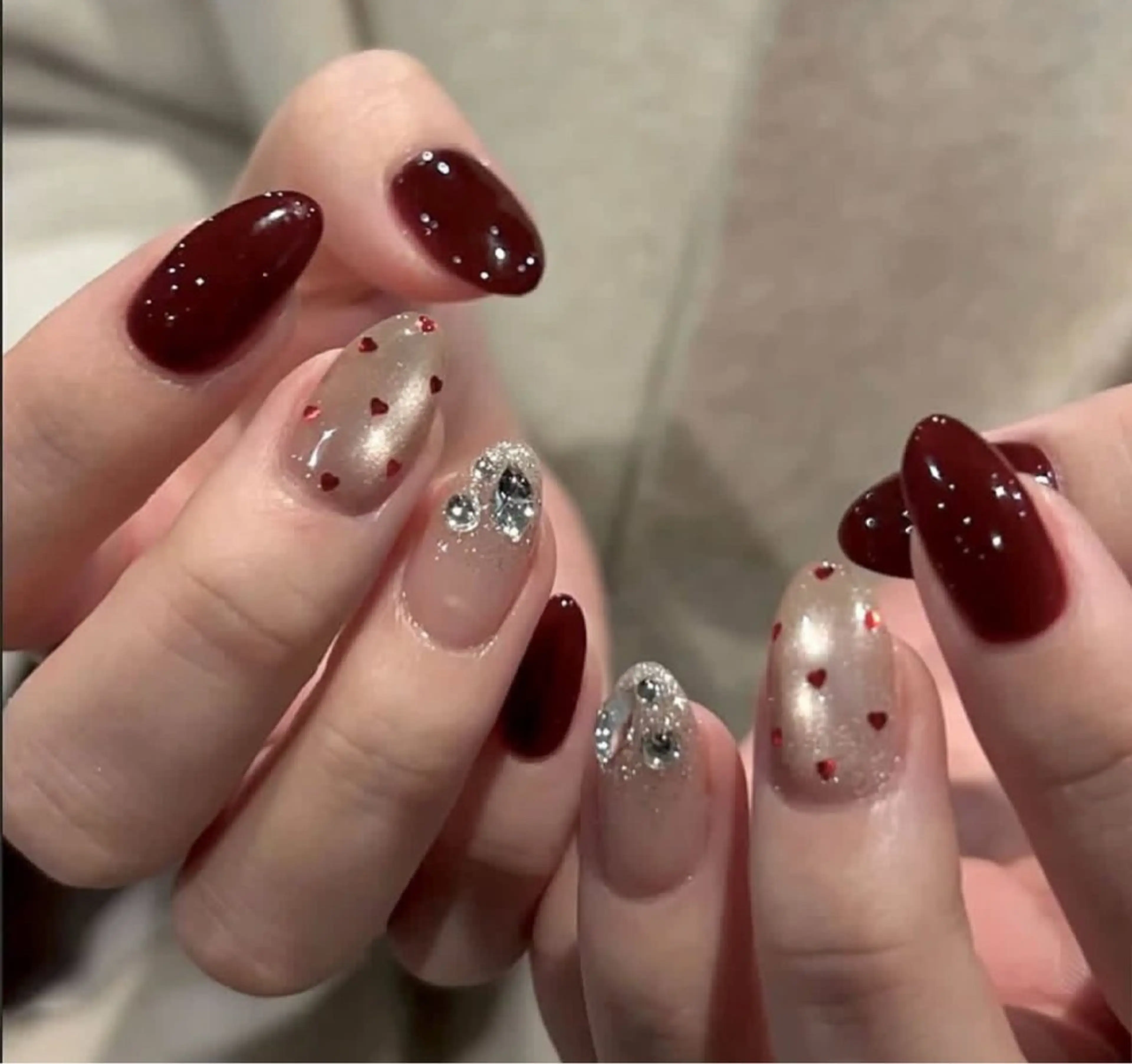 ネイル ハンドネイル 🎀PG🩵 ネイルサロンのネイルデザイン