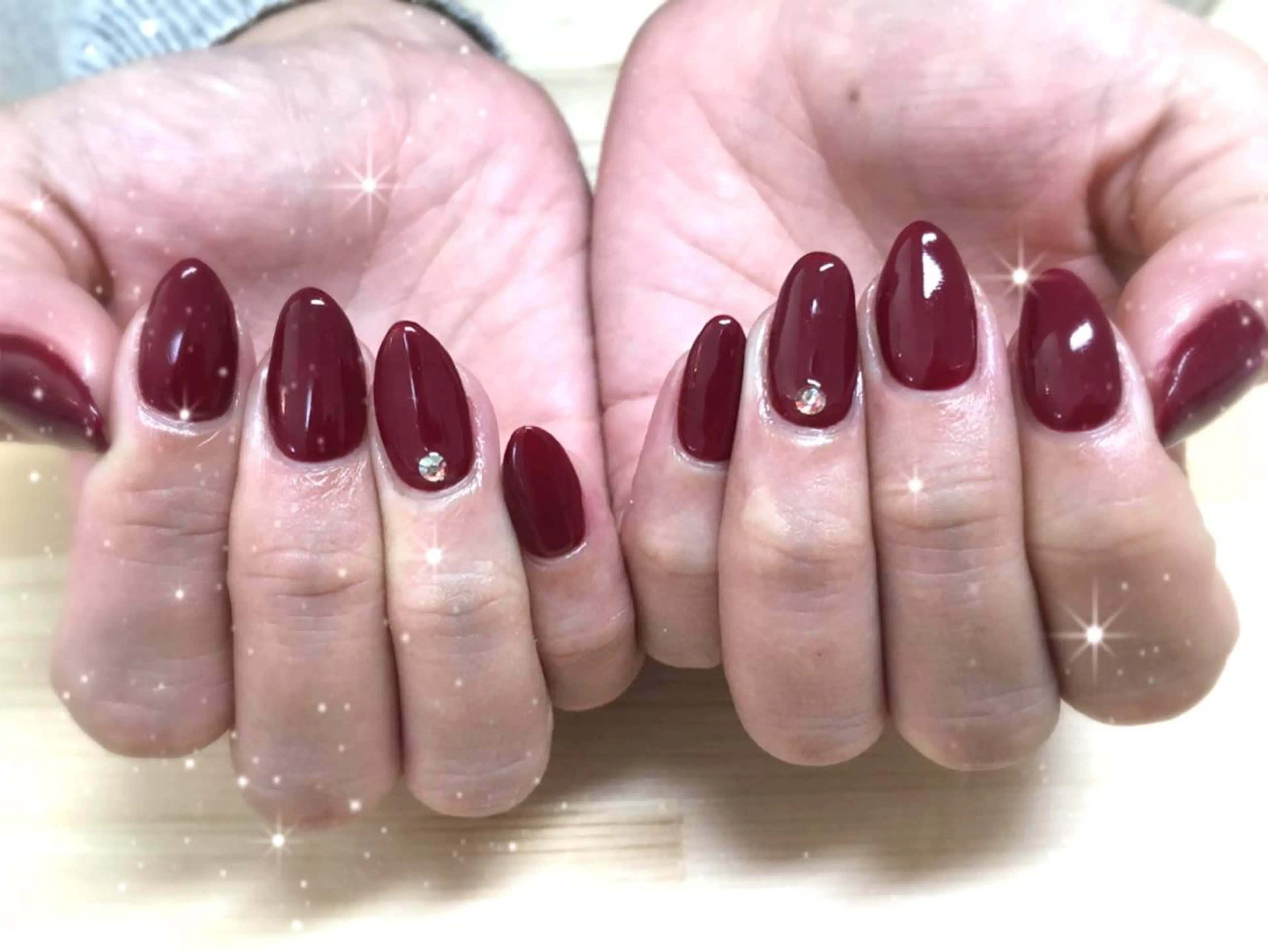 ネイル ボルドー ワンカラーネイル シンプルネイル CULU -LUのネイルデザイン