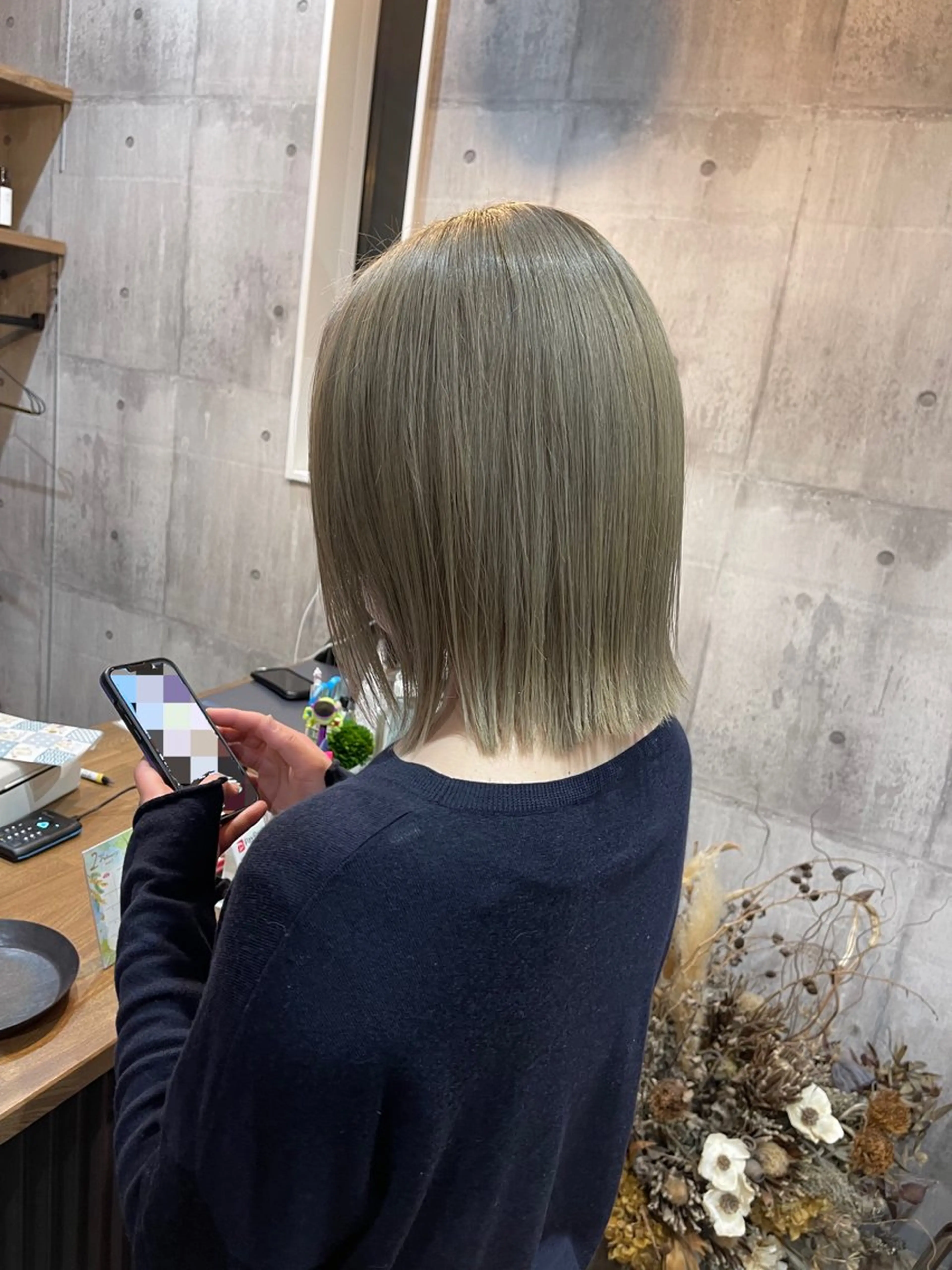 ミディアム カラー ダブルカラー Felice Erikaのヘアスタイル