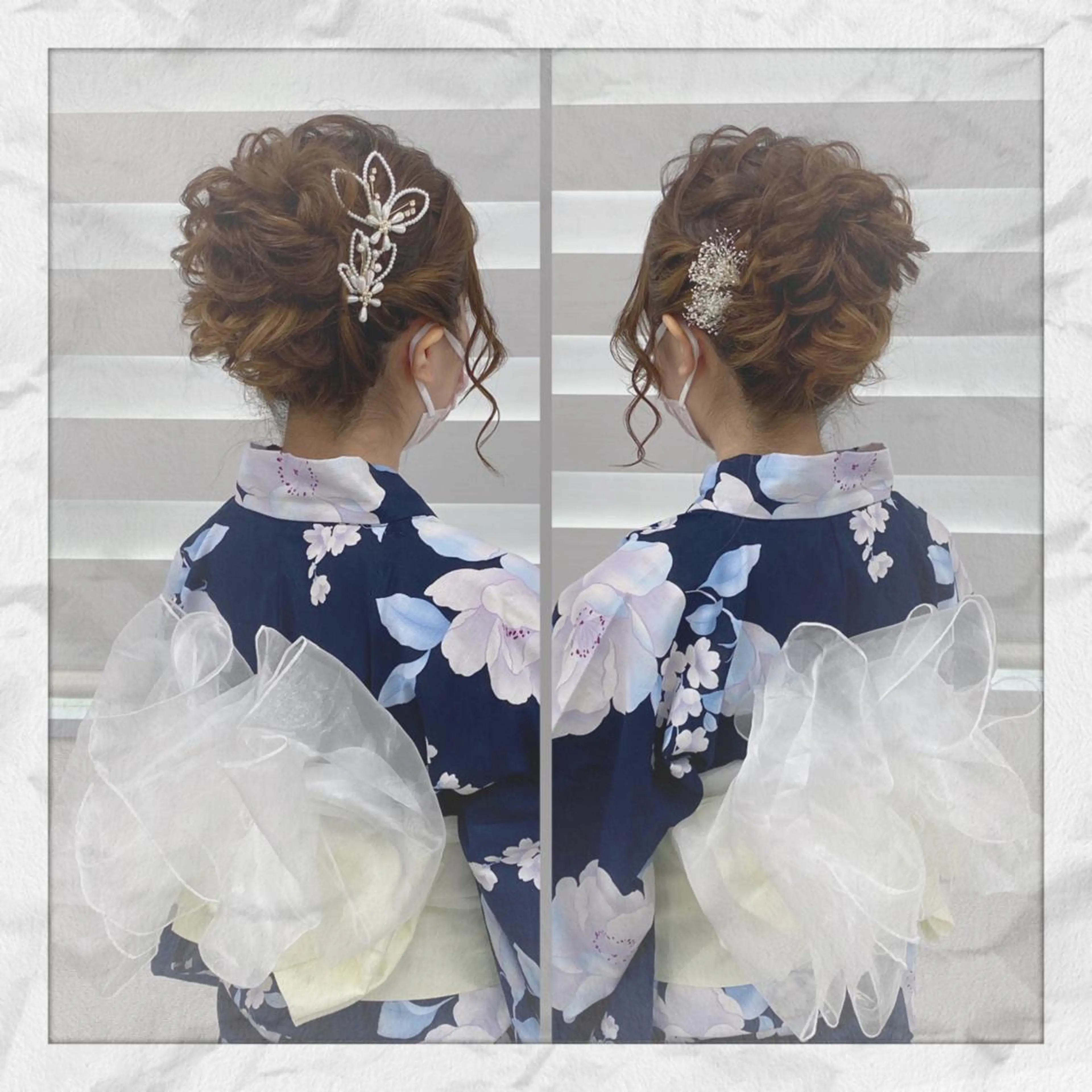 セミロング ヘアアレンジ 着付け ヘアセット/着付け 𓇼 まつもと𓇼のヘアスタイル