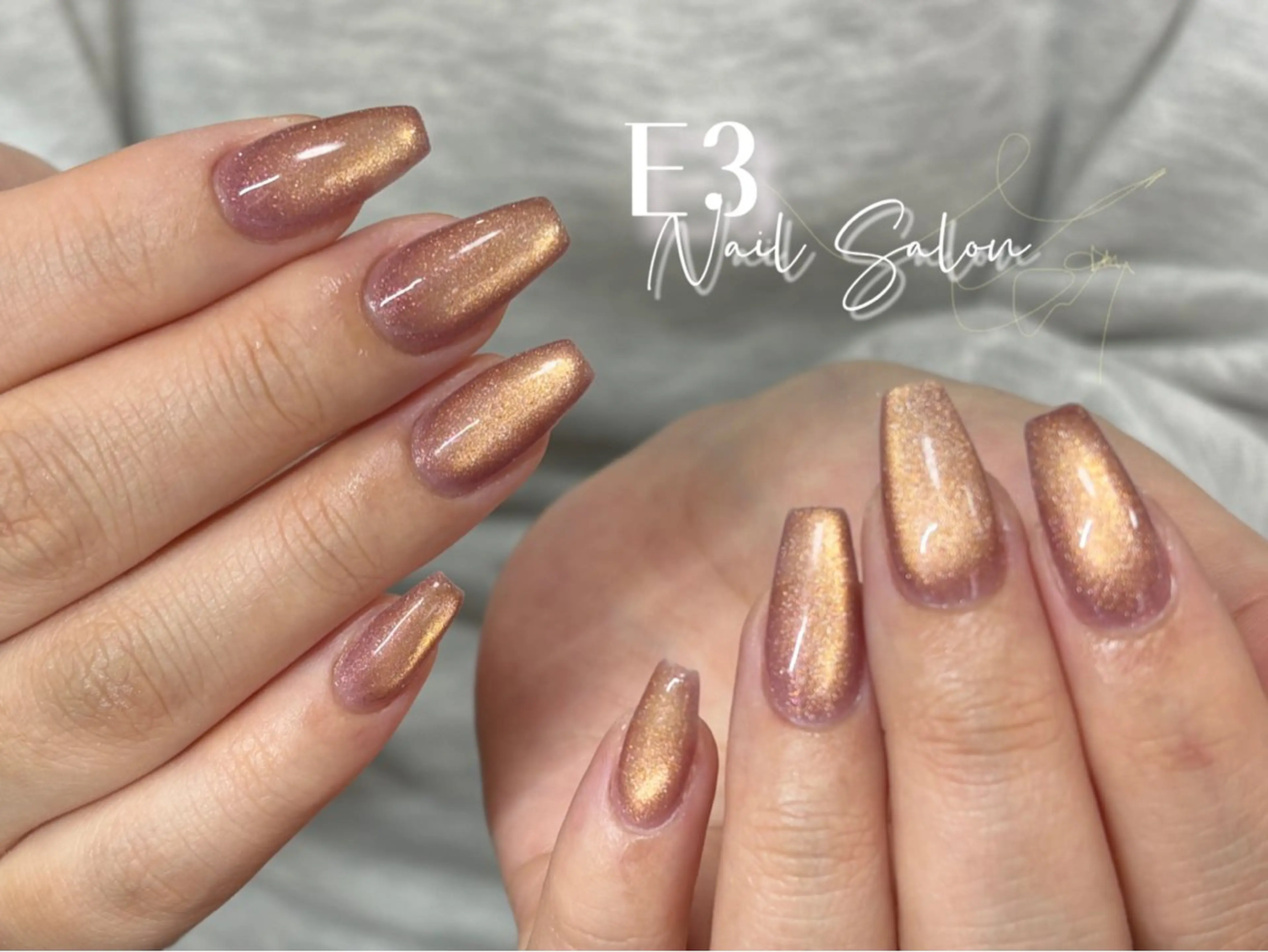 ネイル フレンチネイル ジェルネイル ガラスフレンチ グラデーション キラキラネイル E3 Nail Salonのネイルデザイン