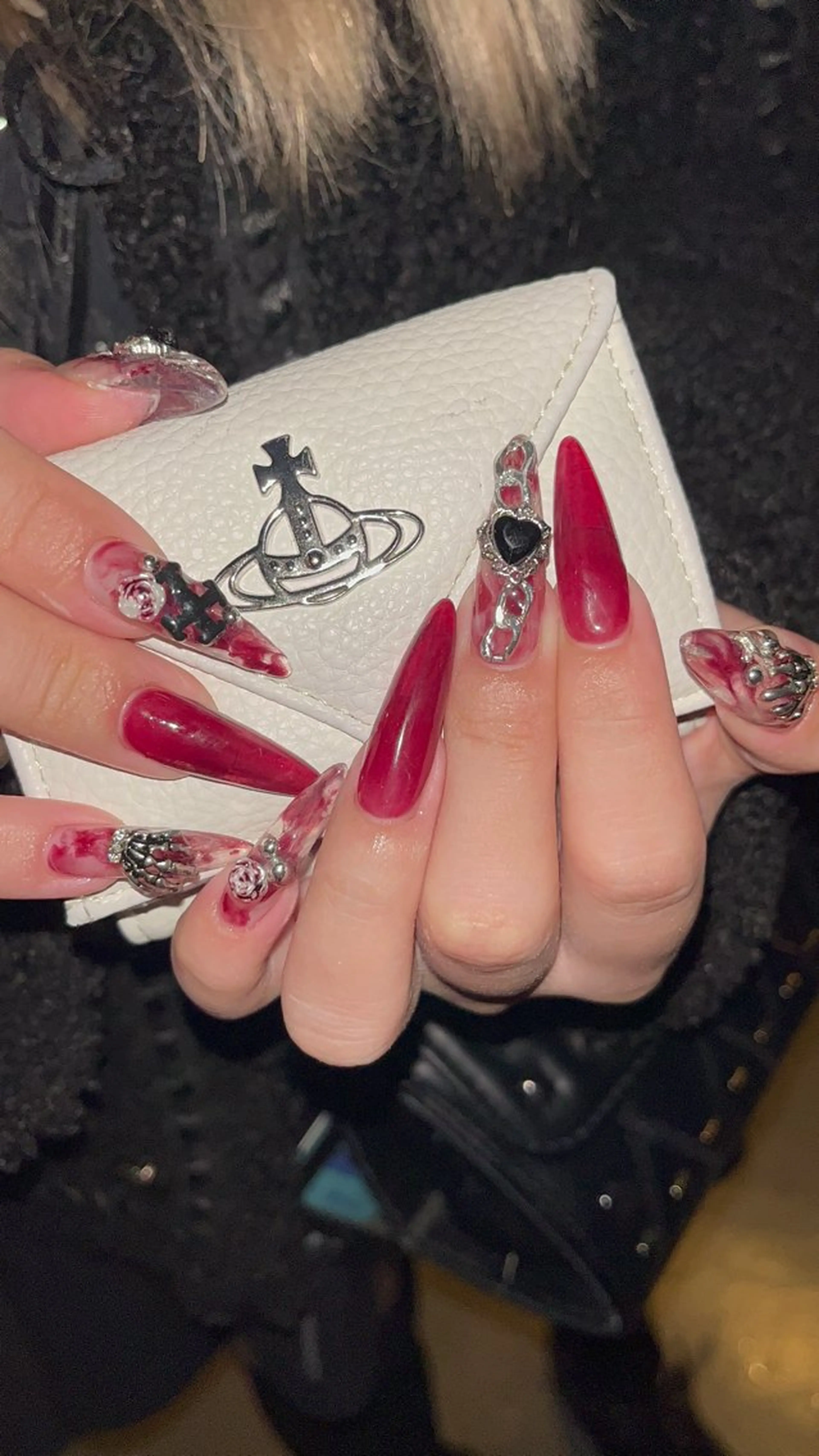 アクリルスカルプ6本アート🌺の写真