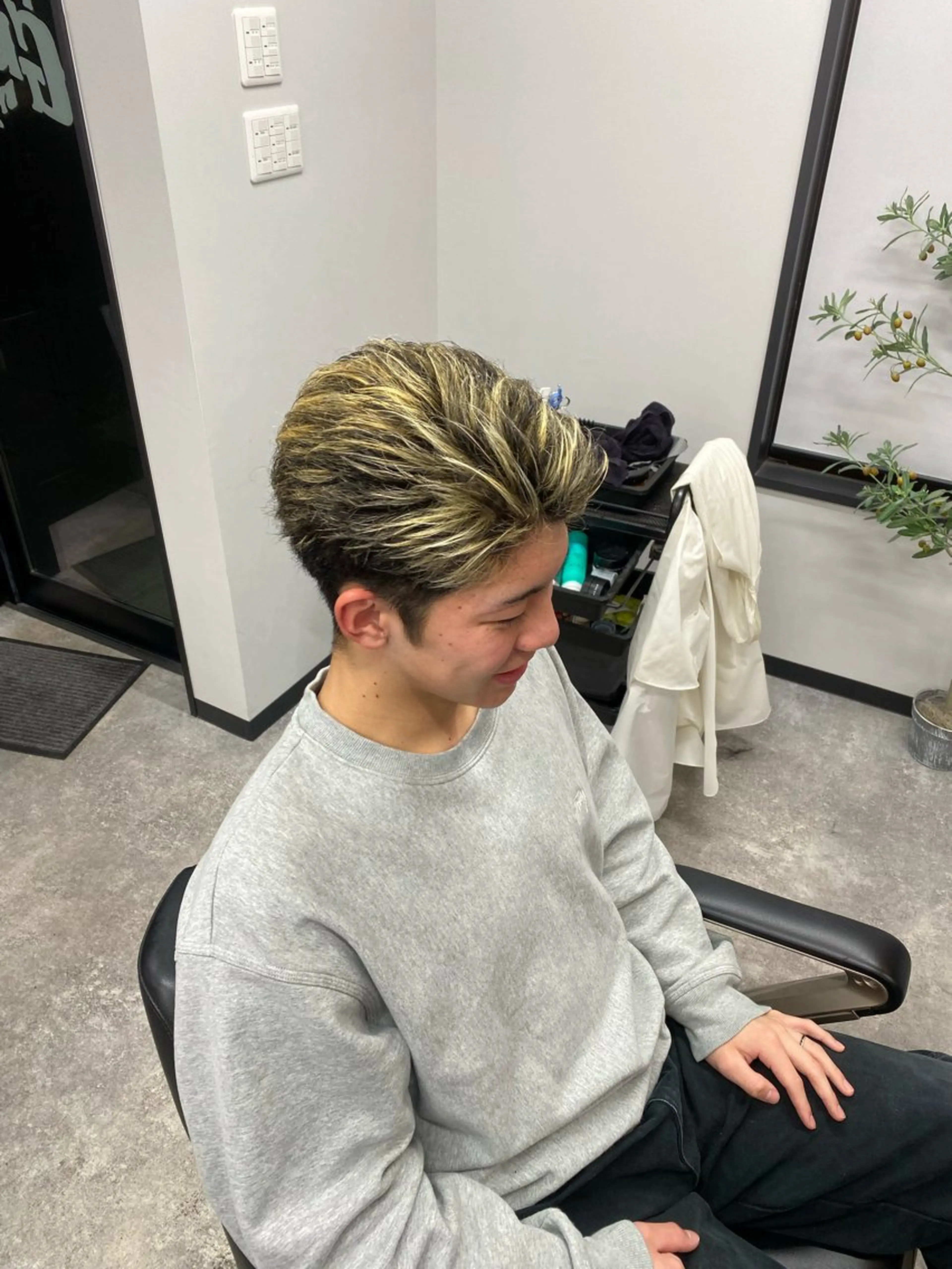 ショート カラー メンズ カット ヘアカラー メンズ専門美容師 BORDO/神谷のヘアスタイル