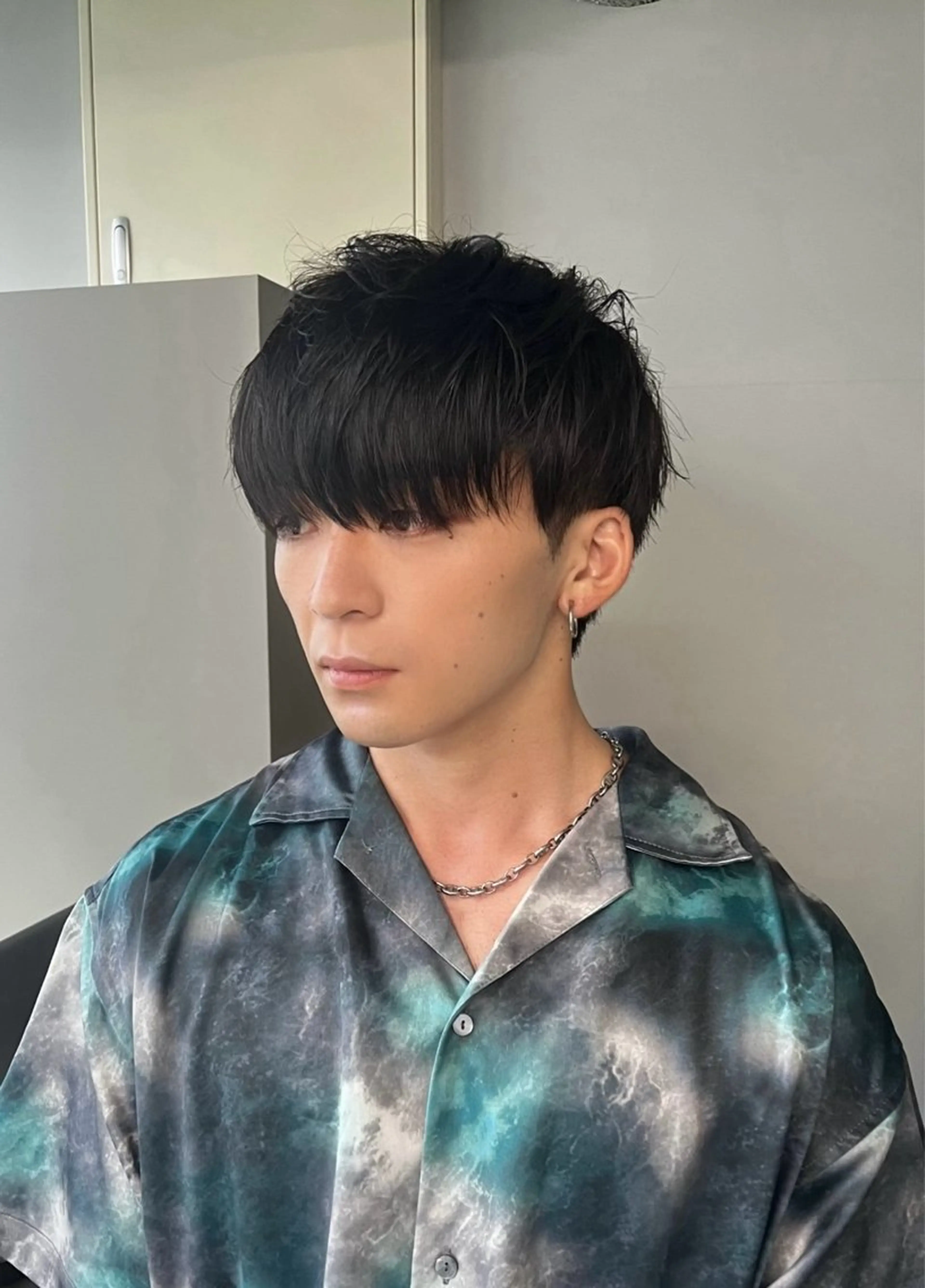 メンズ カット ニュアンスパーマ/ ウルフ/ときなのヘアスタイル