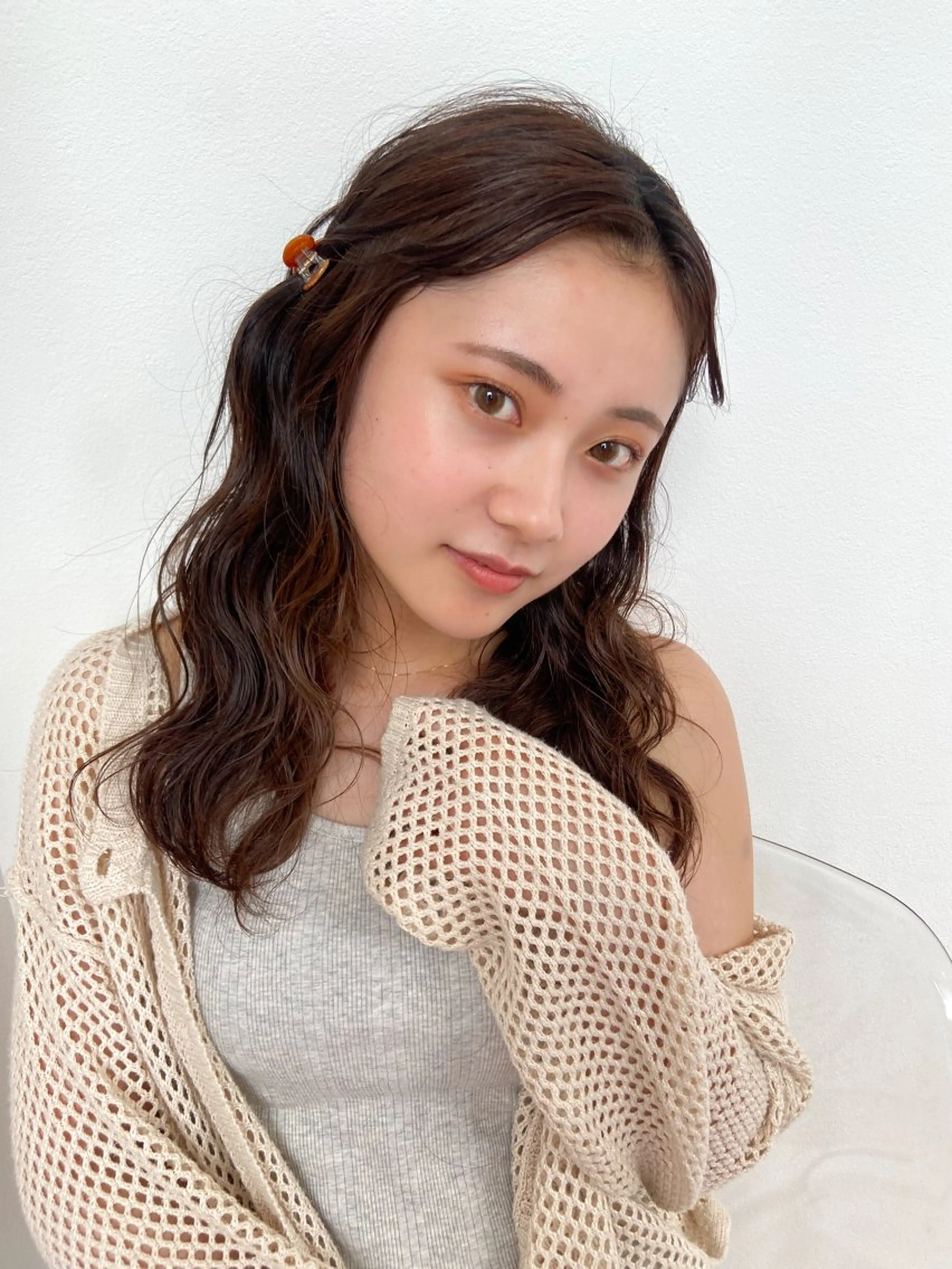 ミディアム カラー パーマ ヘアアレンジ ブリーチ ブラウンカラー チョコレートブラウン ナチュラルブラウン ブリーチなしカラー 🌼似合わせのプロ 心斎橋/rena🌼のマツエク・マツパデザイン