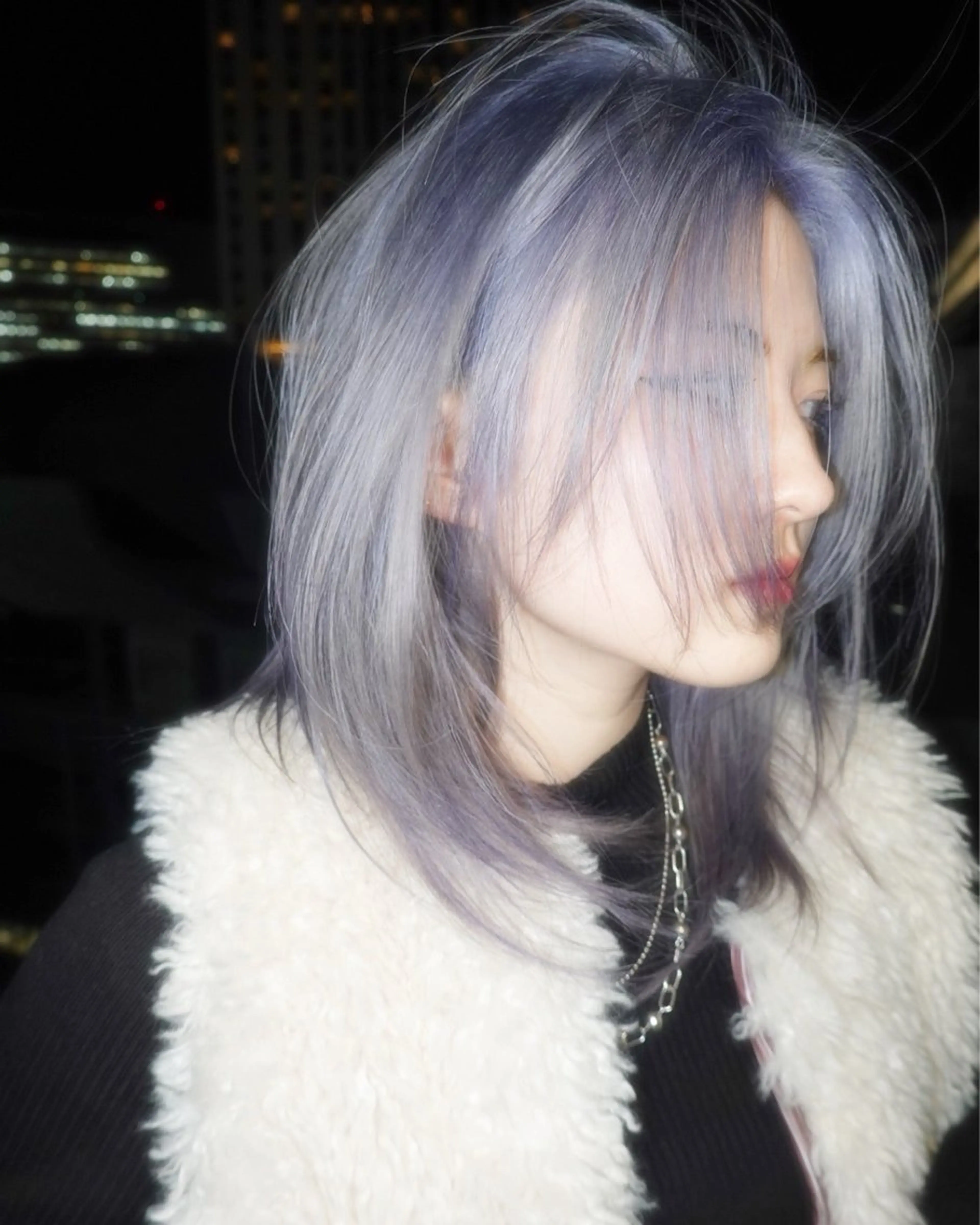 ミディアム カラー 小顔カット ﾌﾞﾚｲｽﾞ˚✧₊⁎ ﾚｲﾔｰToriのヘアスタイル