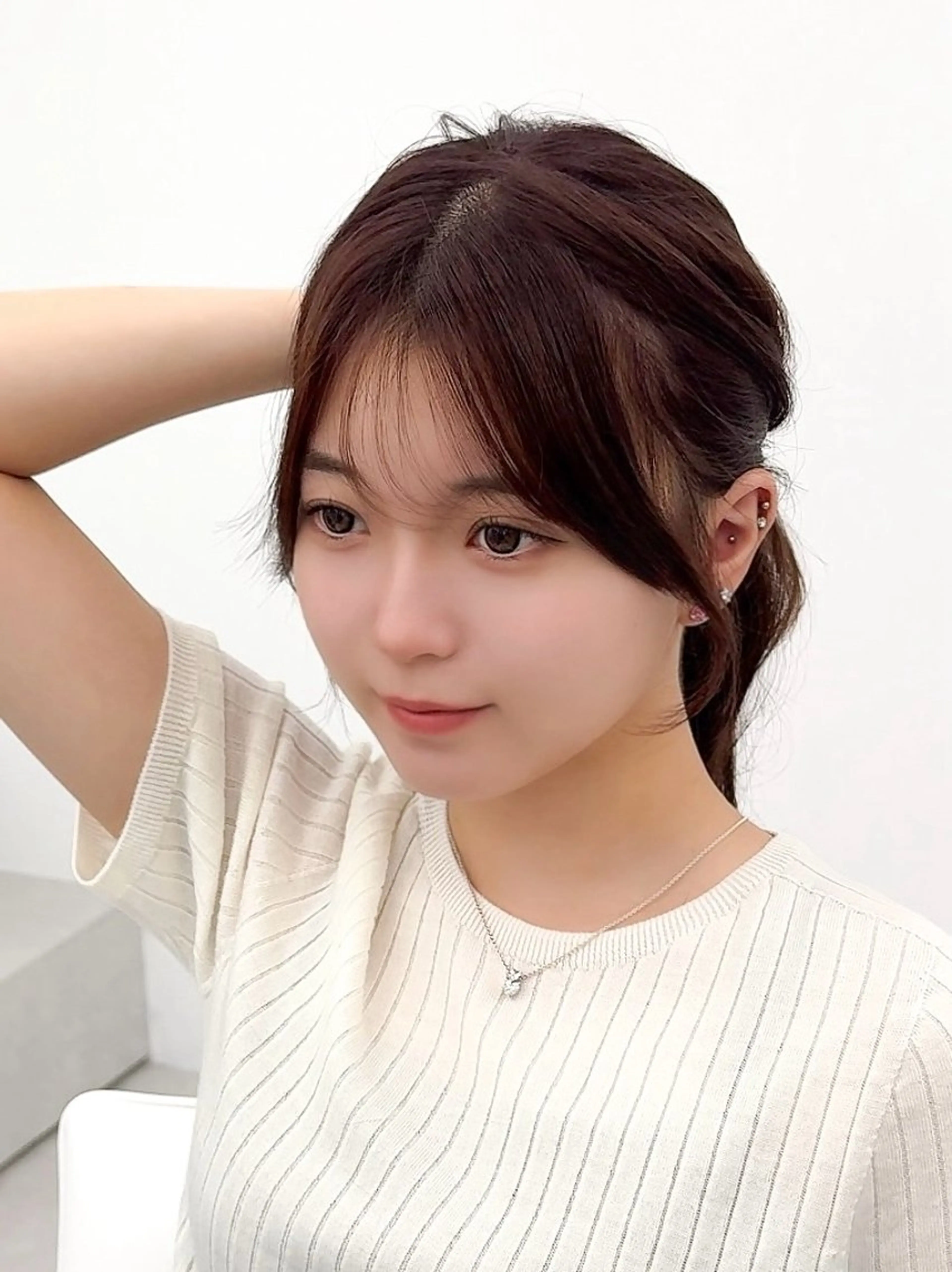 セミロング カラー ヘアアレンジ 顔周り&ミディアム 特化/池袋/kokiのヘアスタイル