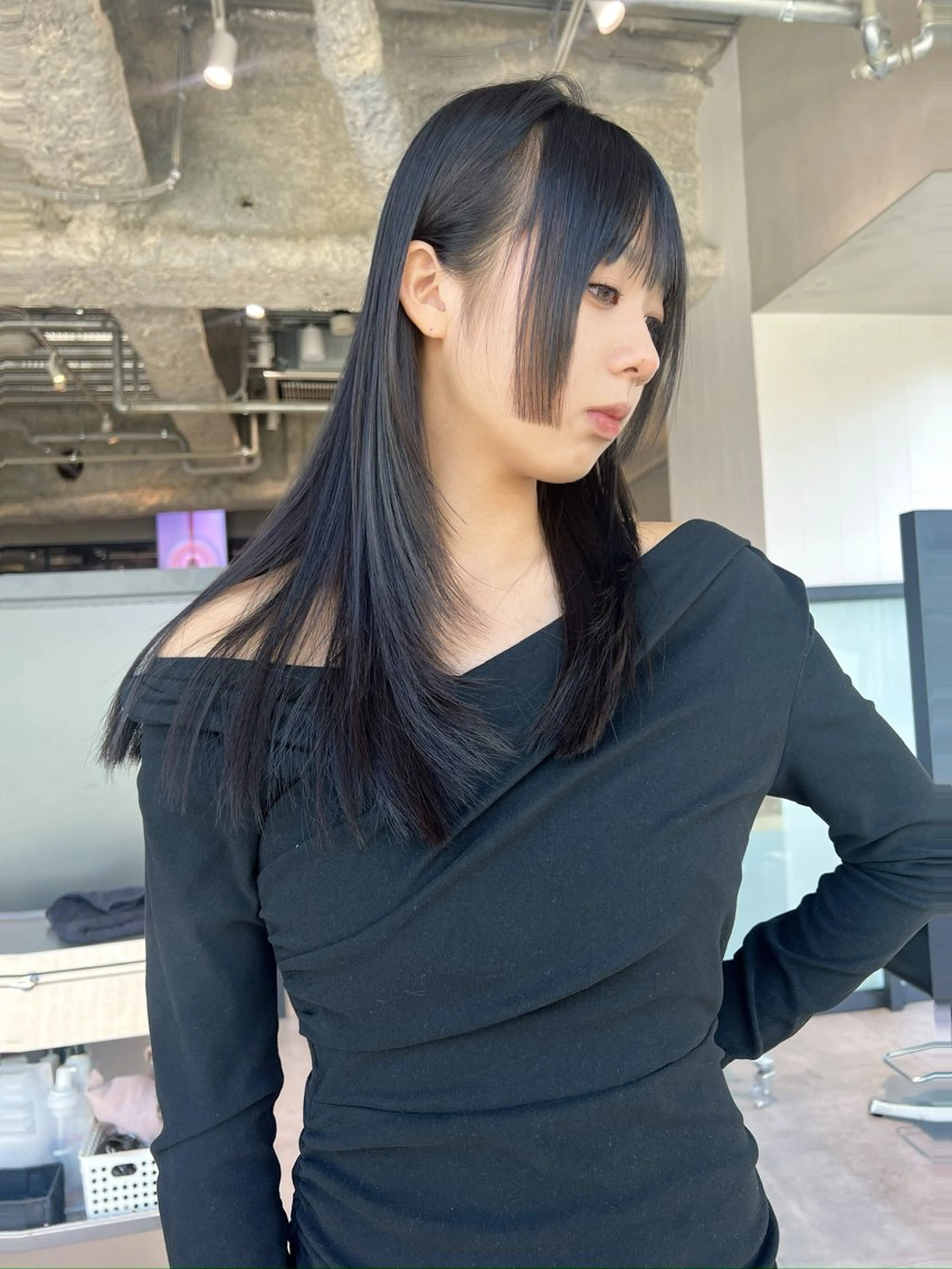 セミロング 銀座/韓国/ワンホン 🤍艶髪🖤nahoのヘアスタイル