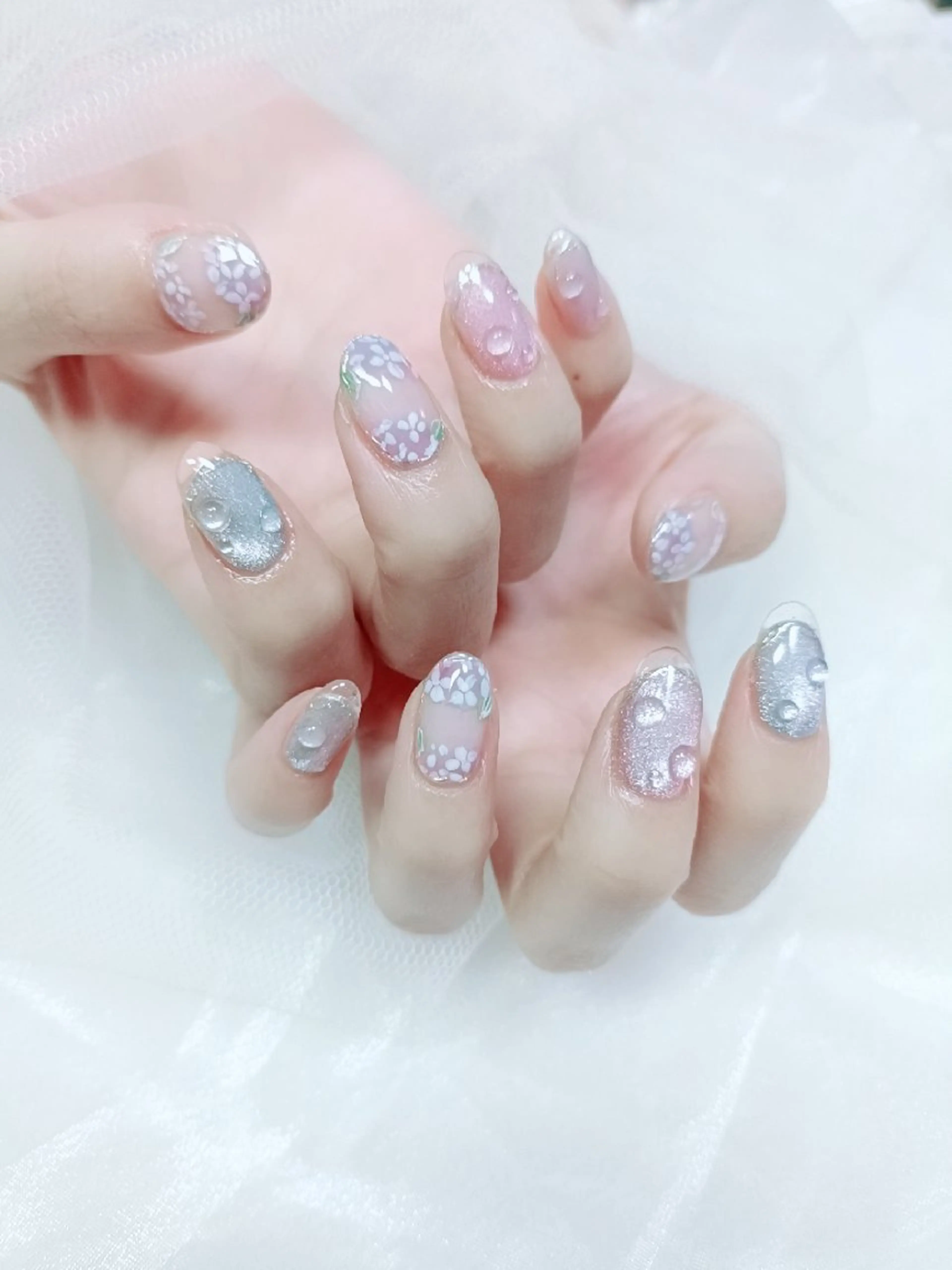 ネイル クリアネイル 長さ出し フレンチネイル 持ち込み 最終受付23時半 benny nailのネイルデザイン