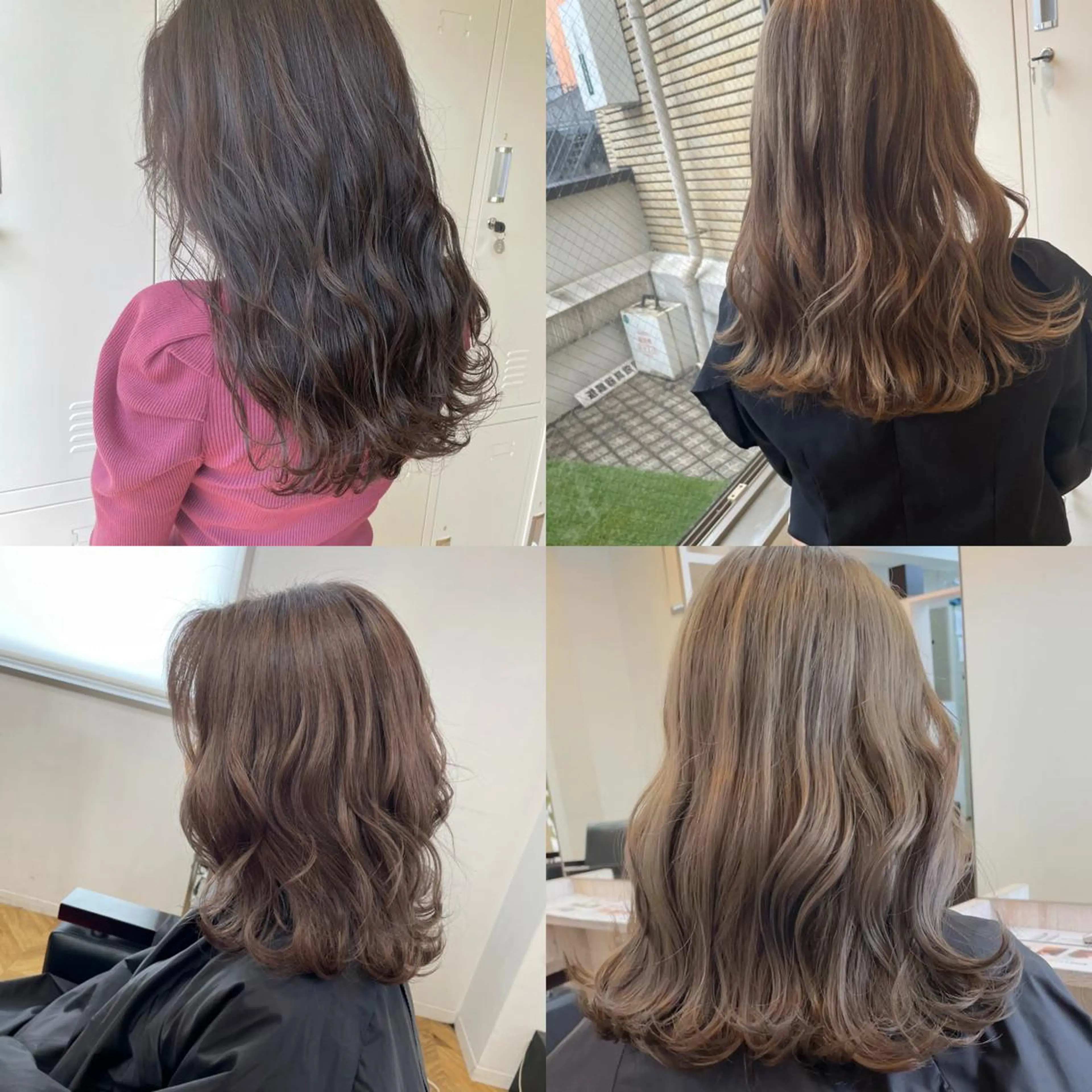 ロング カット ヘアカラー トリートメント ハイトーン髪質改善 家中貴典のヘアスタイル