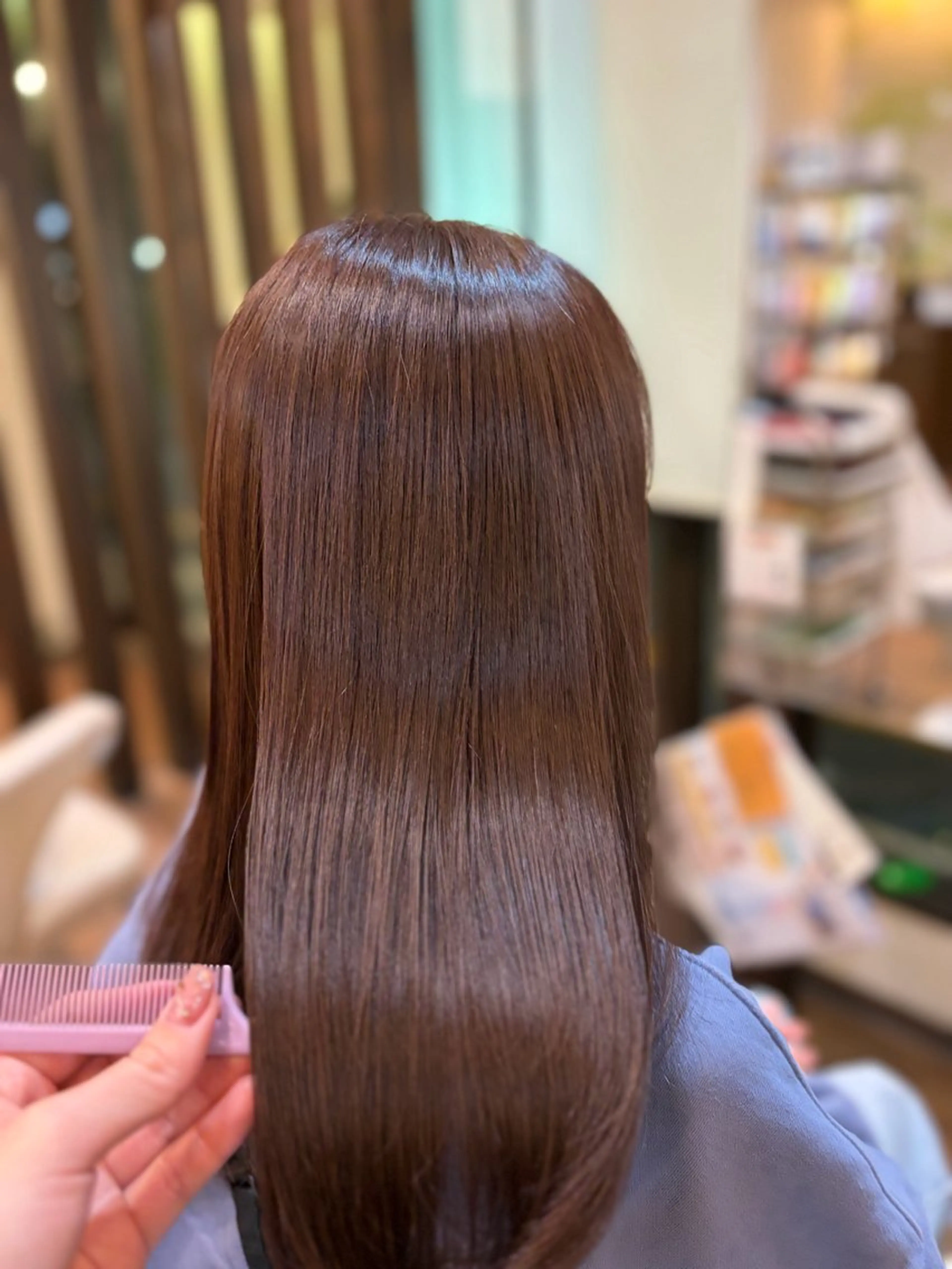 ミディアム ヘアカラー トリートメント 🎀髪質改善🎀 Olive南森町のヘアスタイル