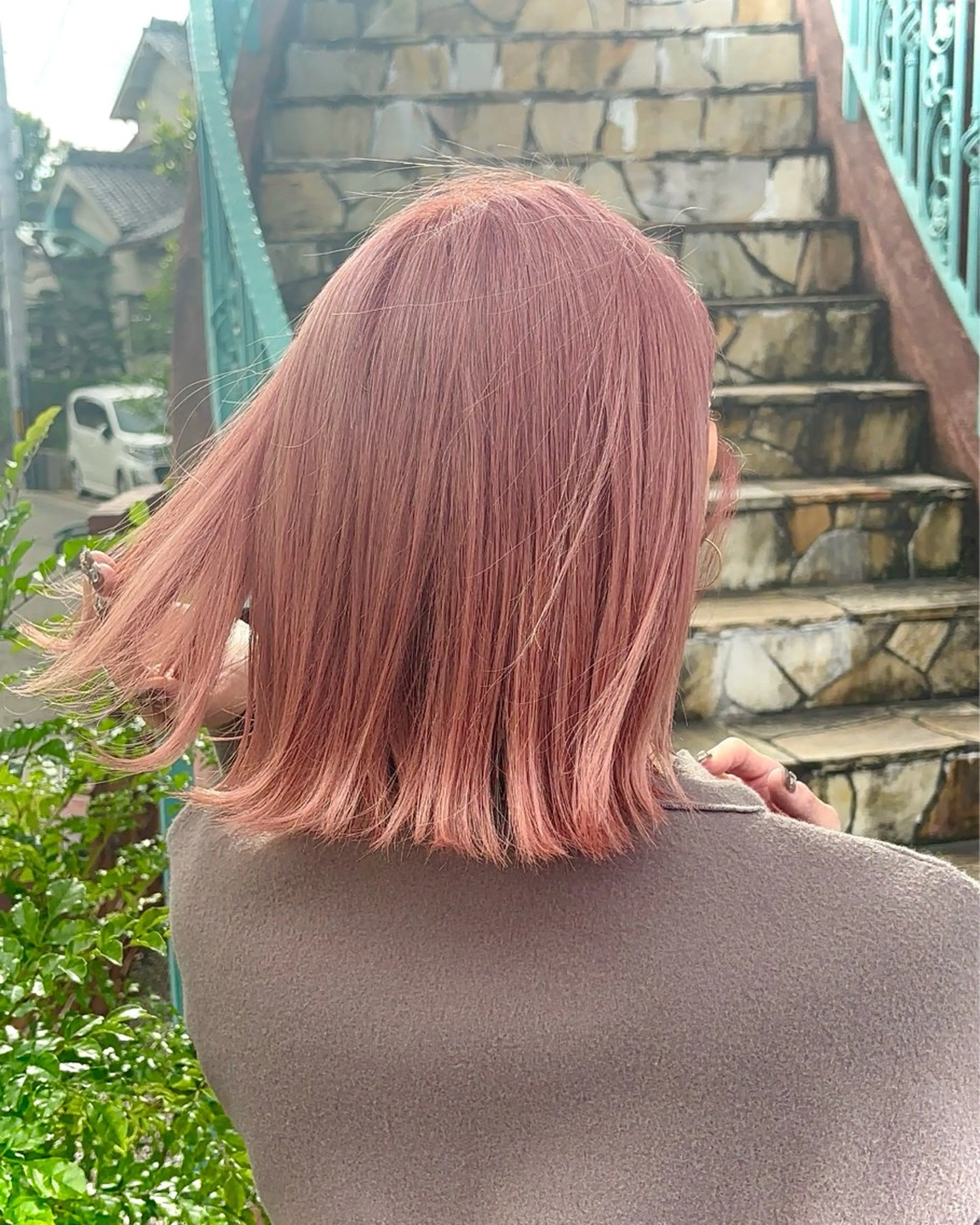 ミディアム ヘアカラー トリートメント 岡村 莉穂のヘアスタイル