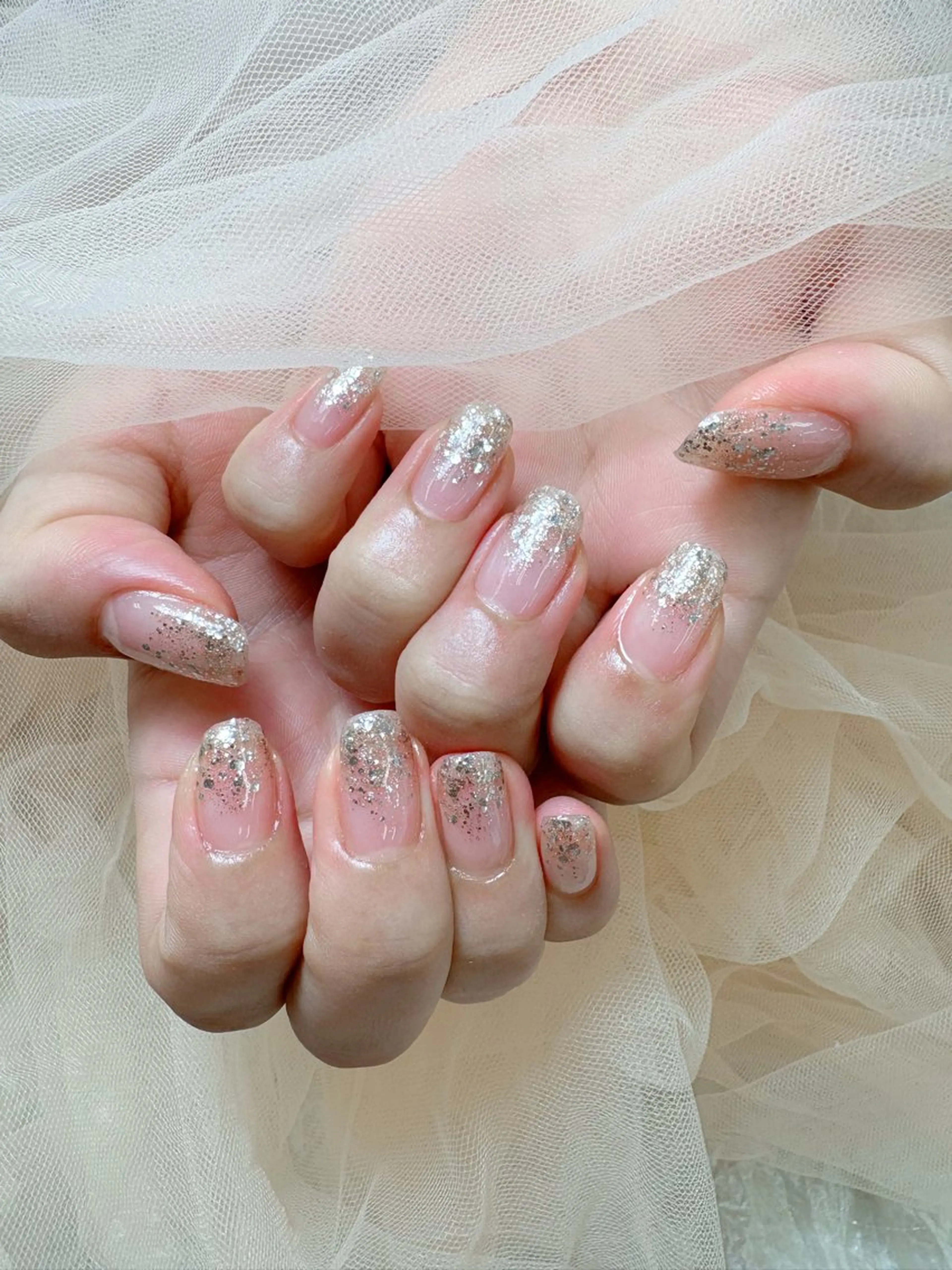 ネイル グラデーション ラメ(グリッター) ラメグラデーション 💎ネイリスト💎 月奈🌕🎀のネイルデザイン