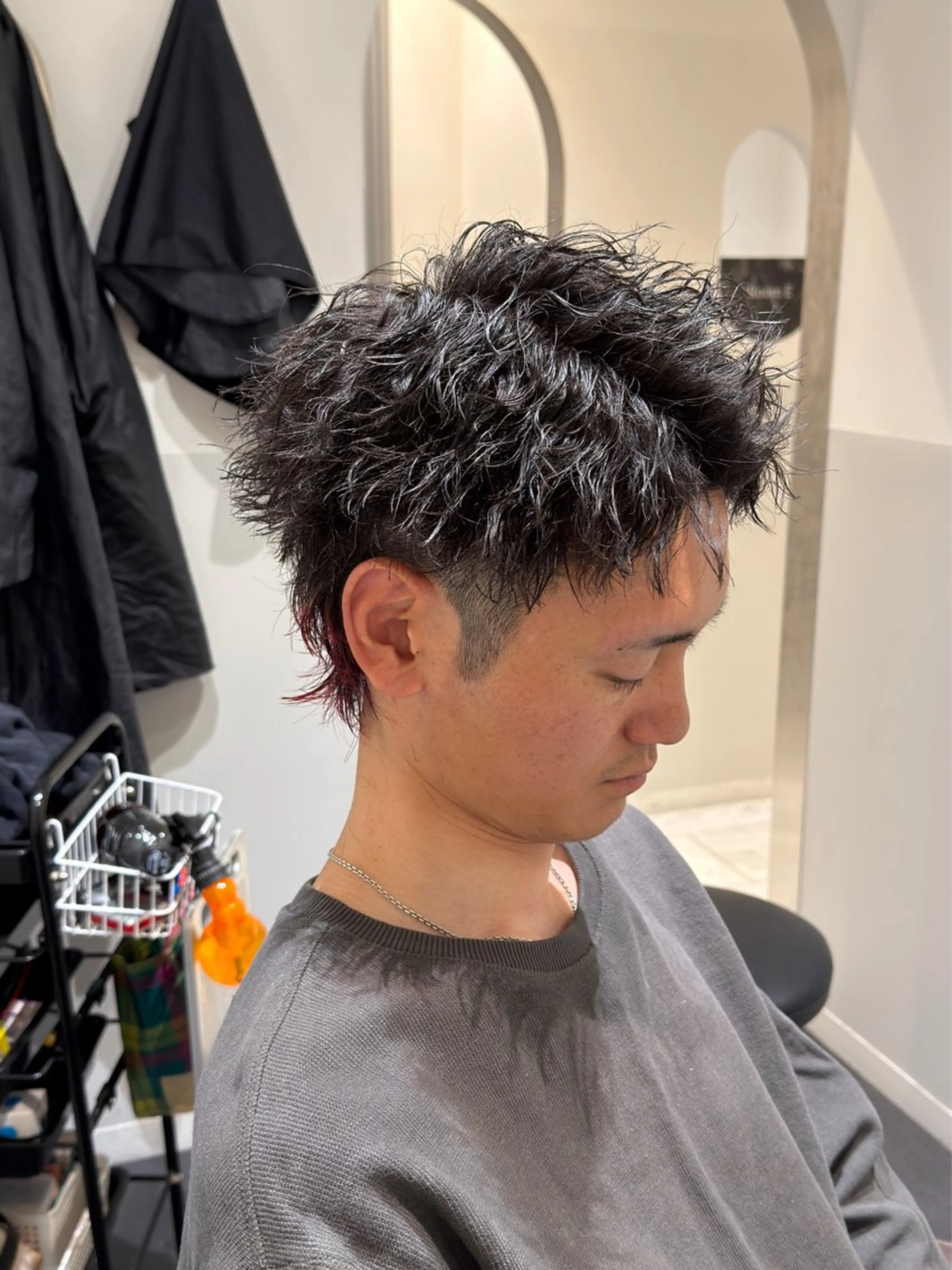 ショート 似合わせカット ウルフカット カット パーマ 半個室　メンズパーマ 多田崚馬　メンズ特化のヘアスタイル