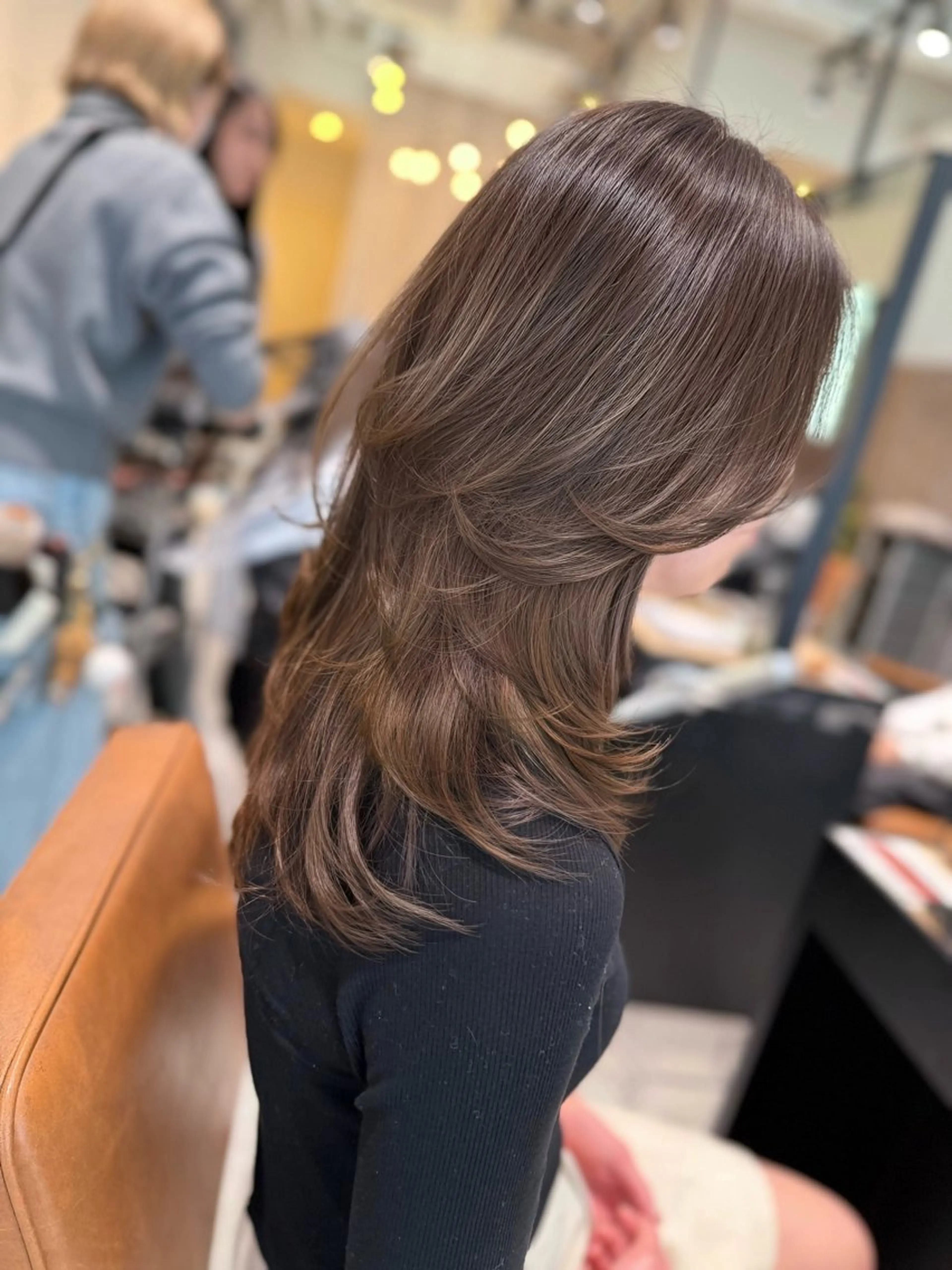 セミロング カット ヘアカラー Ria／透明感カラー ／レイヤー／ボブ🌸のヘアスタイル