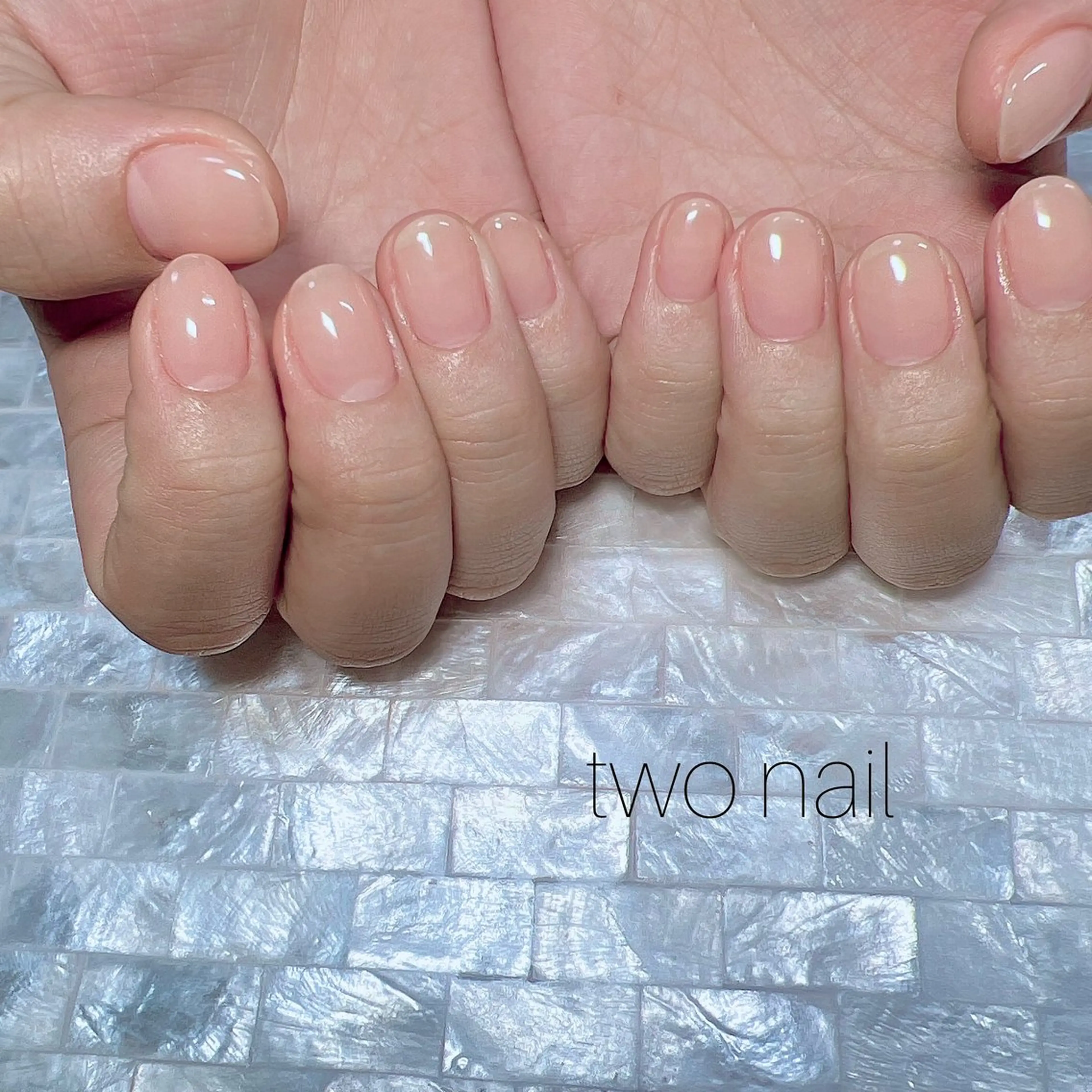 ネイル ネイルチップ ホワイト ハンドネイル two nailのネイルデザイン