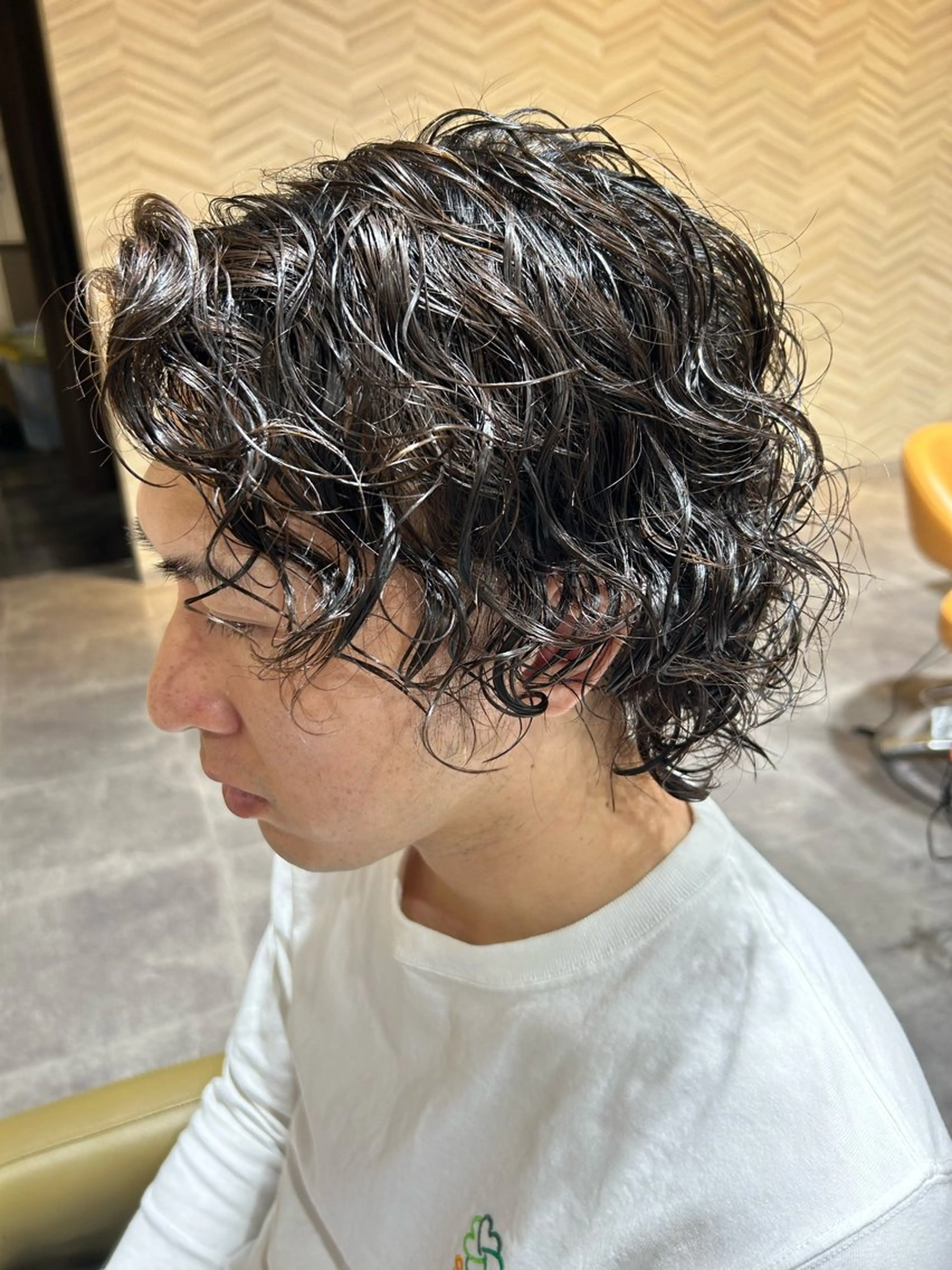 セミロング セミロングパーマ 福壽 智也のヘアスタイル