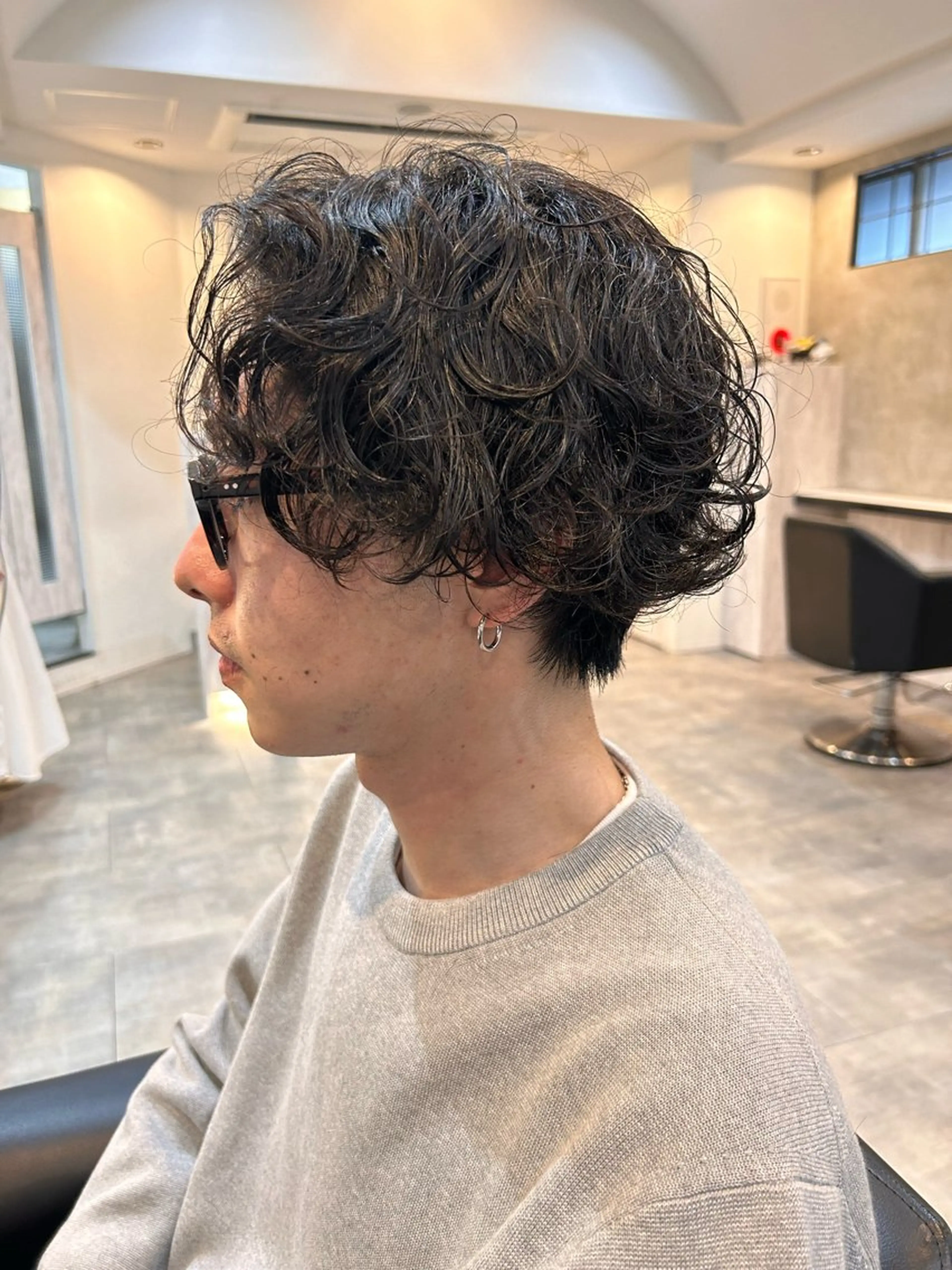 ショート パーマ メンズ 奈良 優輝のヘアスタイル