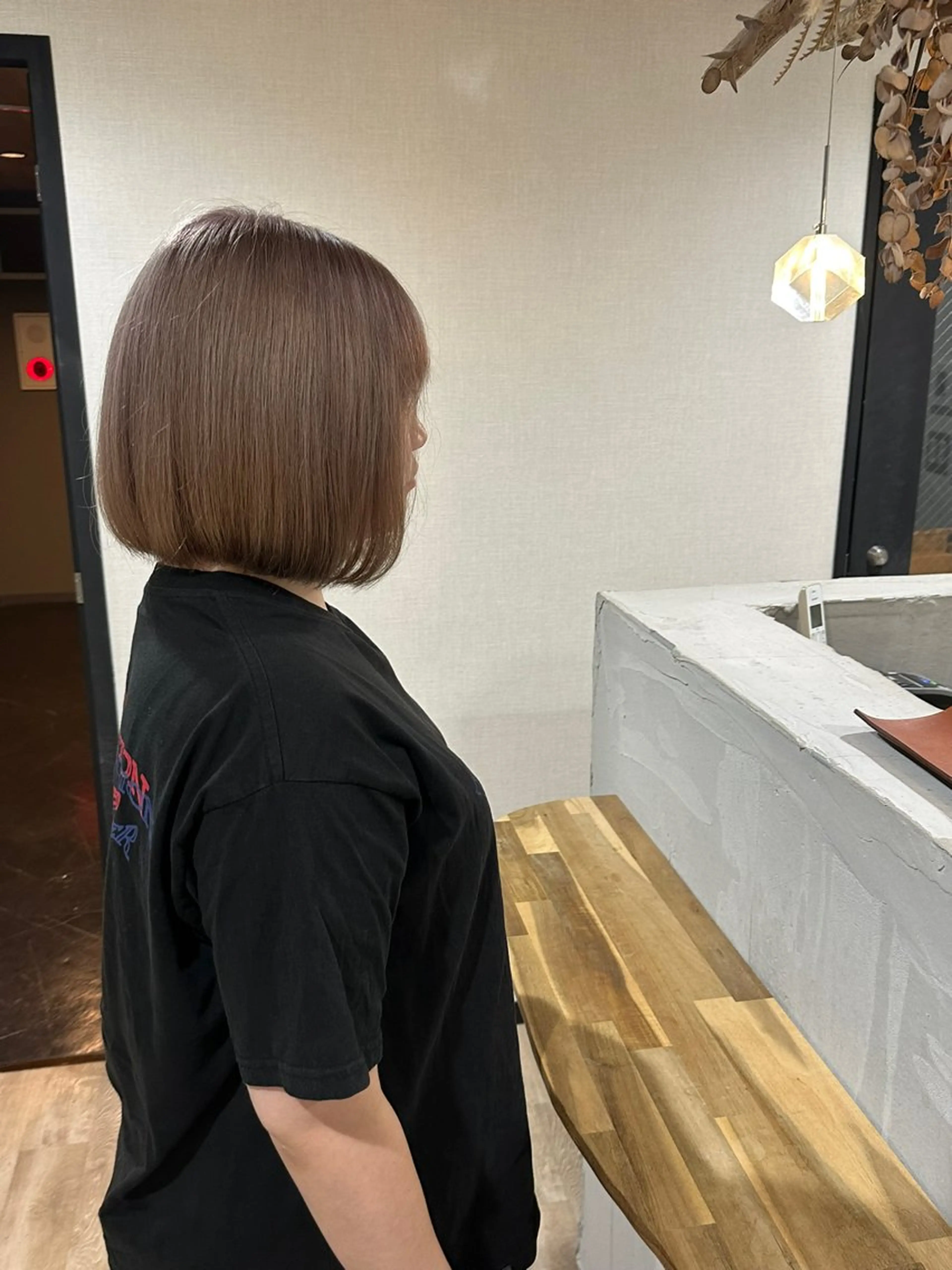 ミディアム ボブ カット ヘアカラー トリートメント ふわりhair💭 emo.中澤慶のヘアスタイル