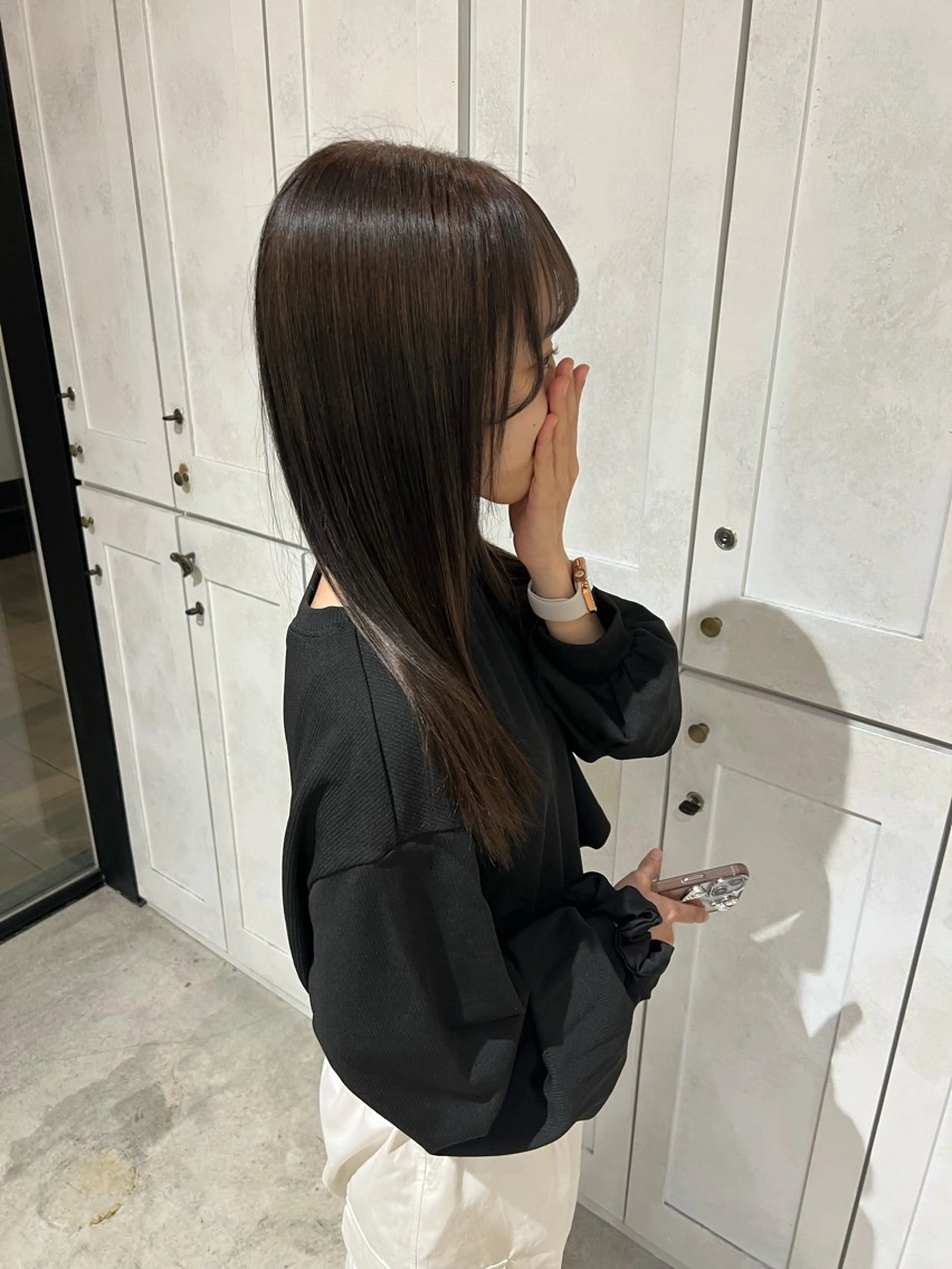 ロング カラー 名古屋/落ちる黒 黒染め落としのヘアスタイル