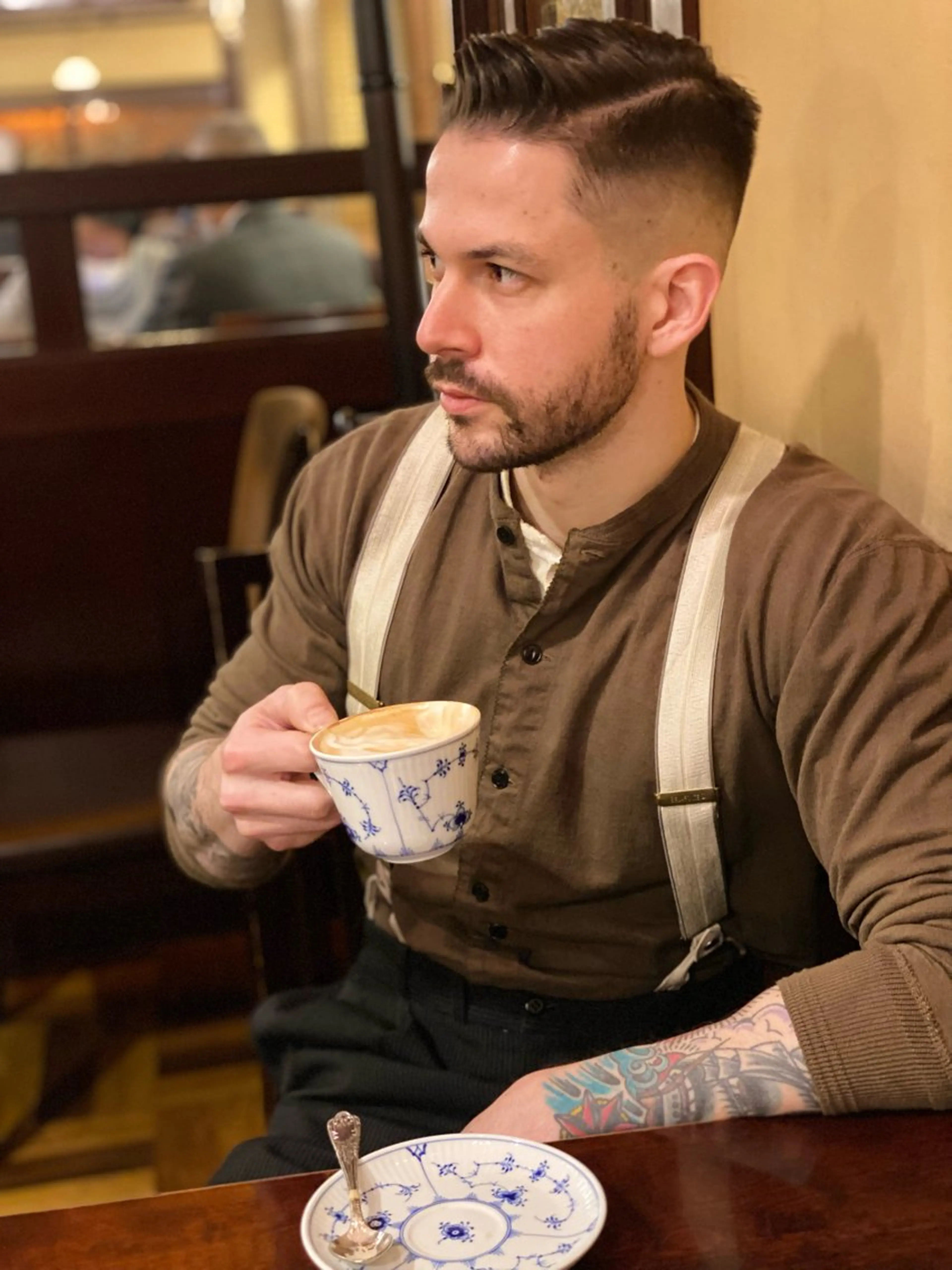 ショート メンズ センターパート フェードカット メンズパーマ メンズツイストパーマ ツーブロック 池袋/フェード /メンズ/のせちのヘアスタイル