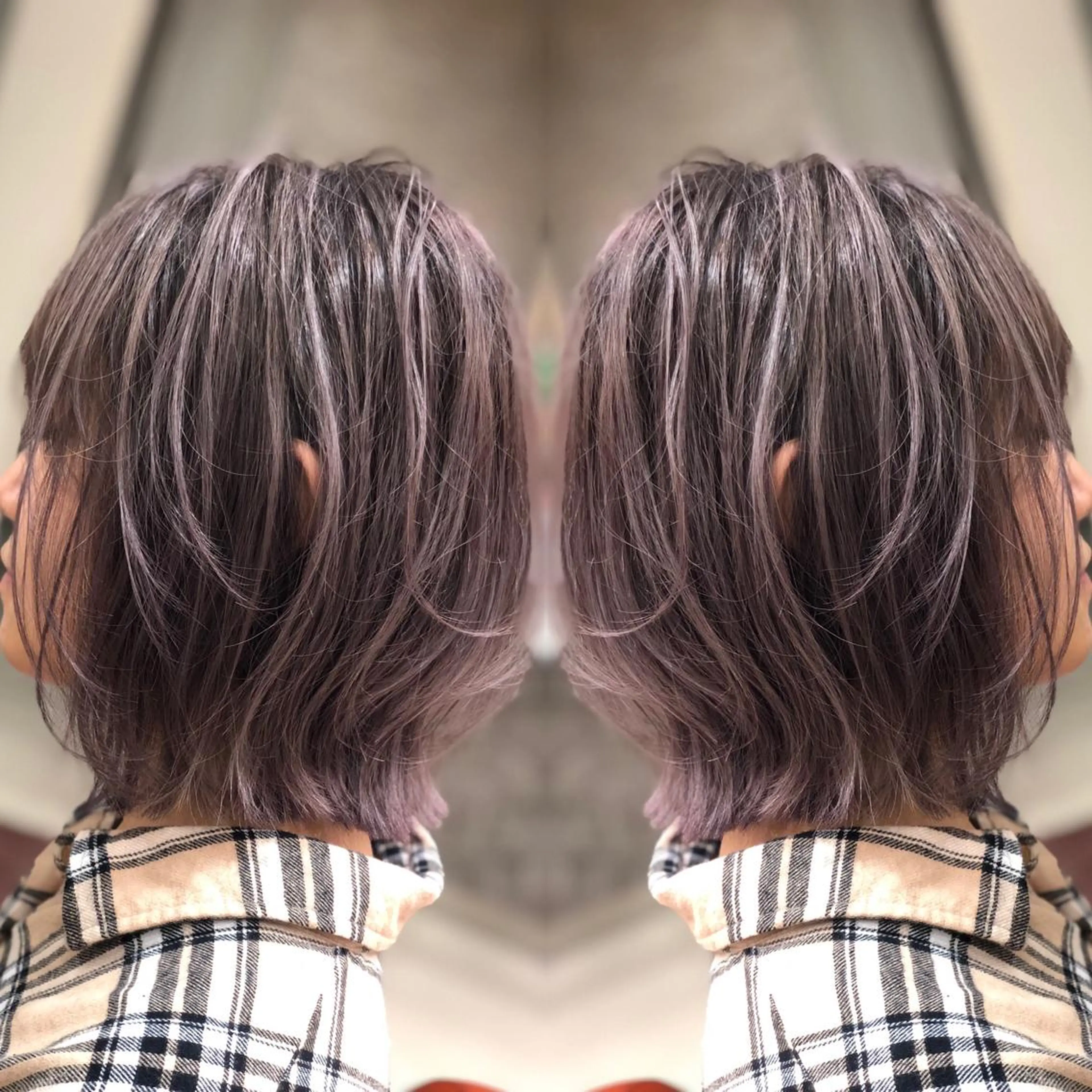 ミディアム ヘアカラー Y Uのヘアスタイル