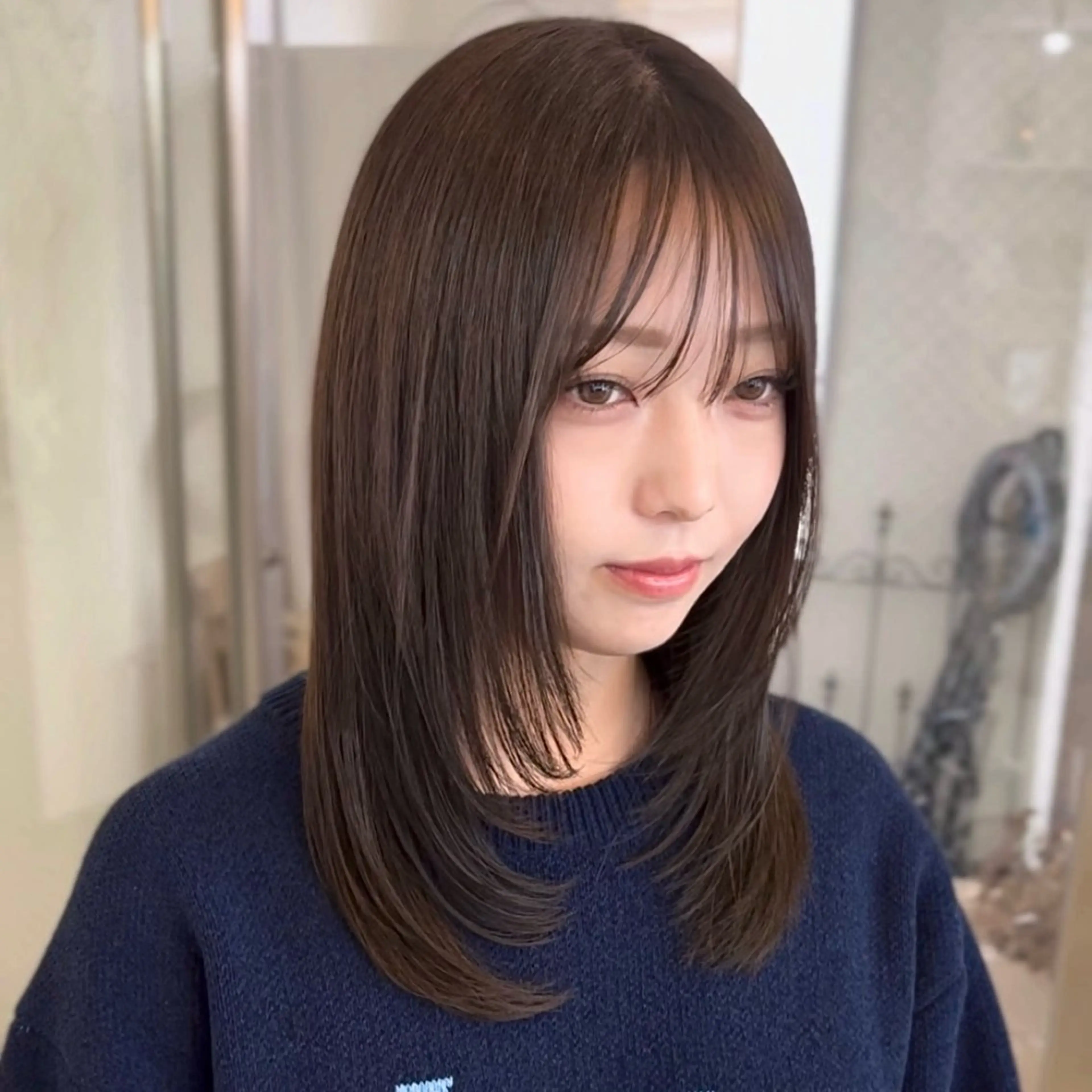 ミディアム カラー カット トリートメント Yurika🕯️ 透明感カラー/ボブのヘアスタイル