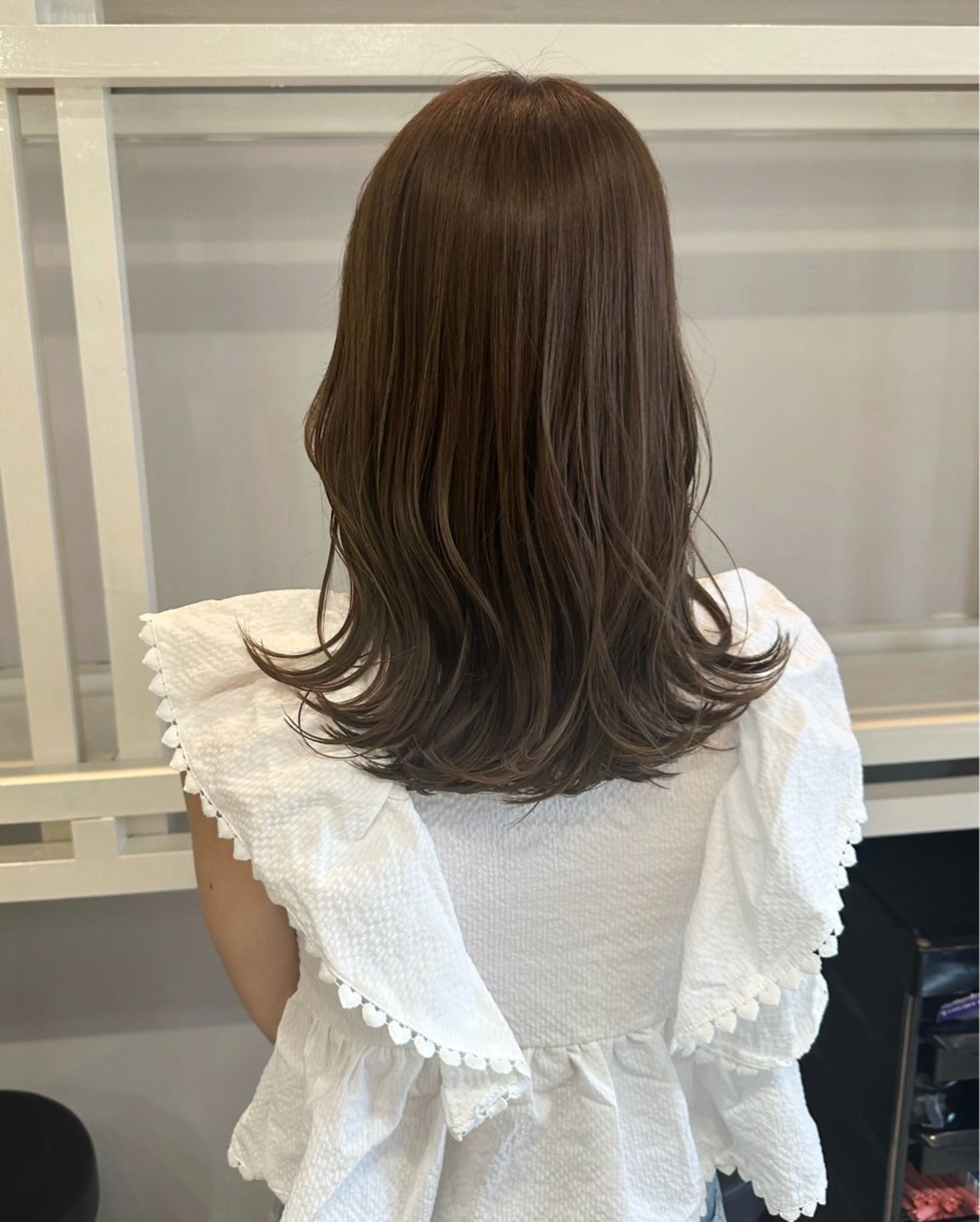セミロング セミロングパーマ ハイライト 髪質改善 レイヤーカット カット ヘアカラー トリートメント 透明感カラー/ボブ /佐藤伶のヘアスタイル