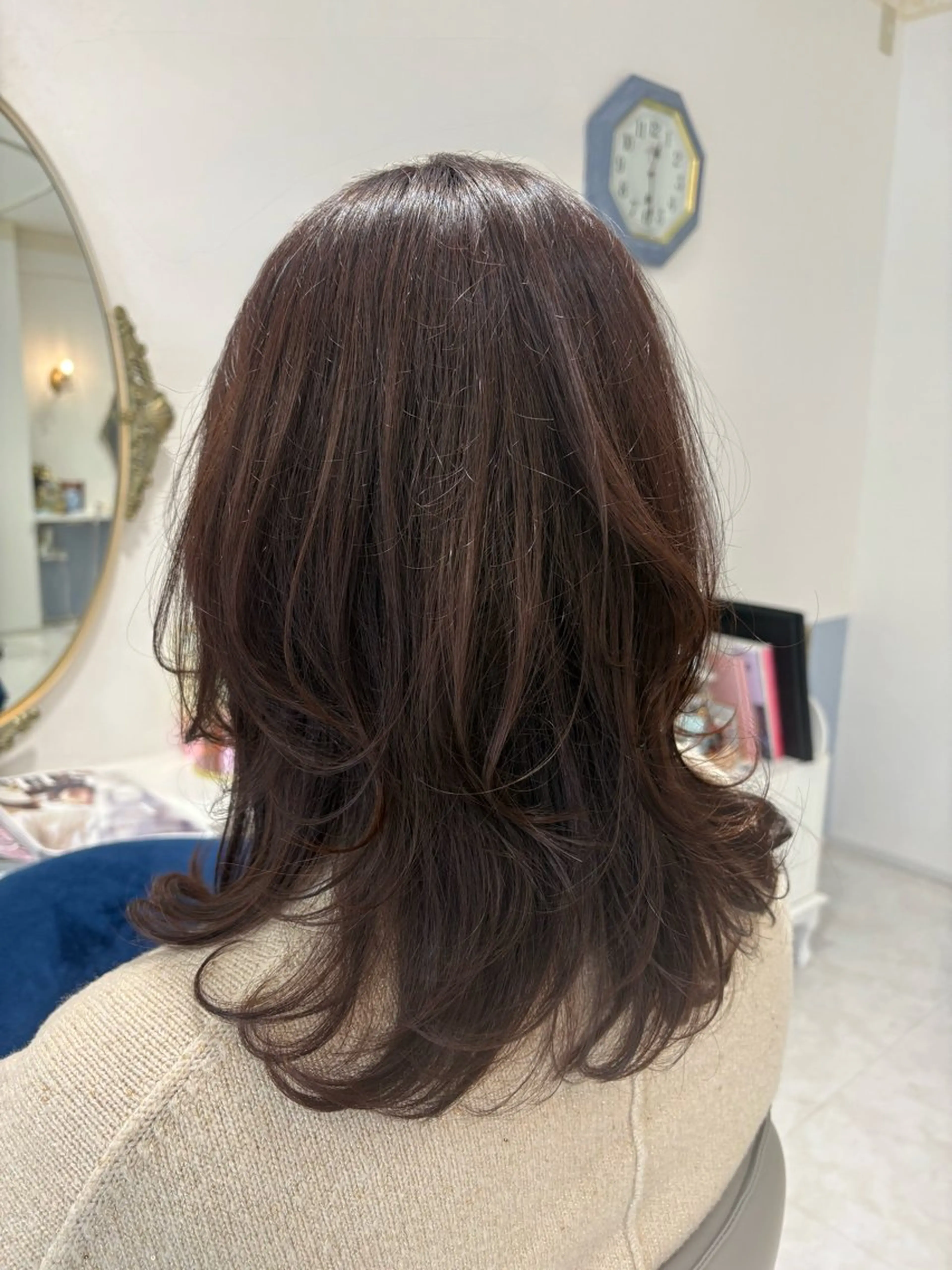 セミロング カラー レイヤーカット カット ヘアカラー MASUMI／ 川西能勢口LUMIAのヘアスタイル