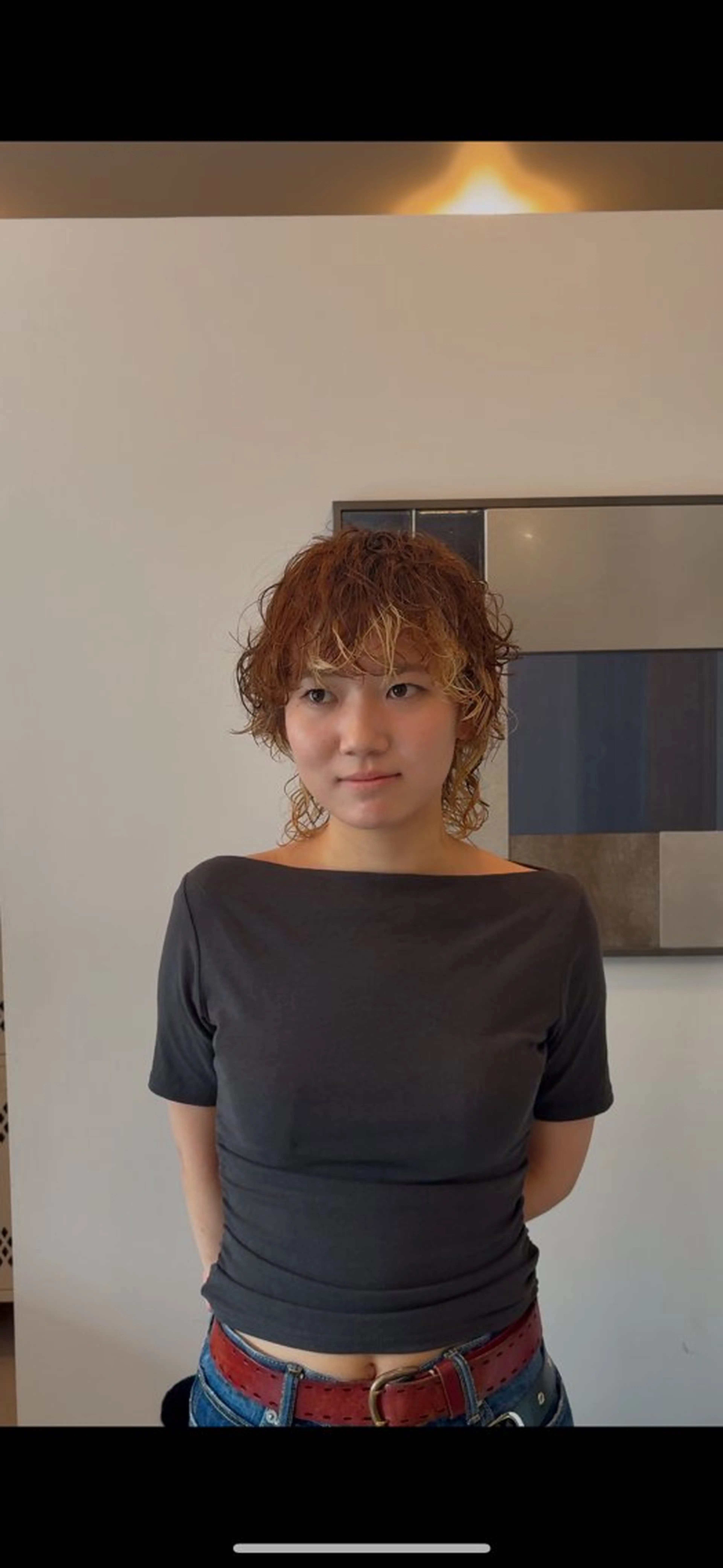 ミディアム カラー パーマ 大矢瑛翔 ショート/パーマのヘアスタイル