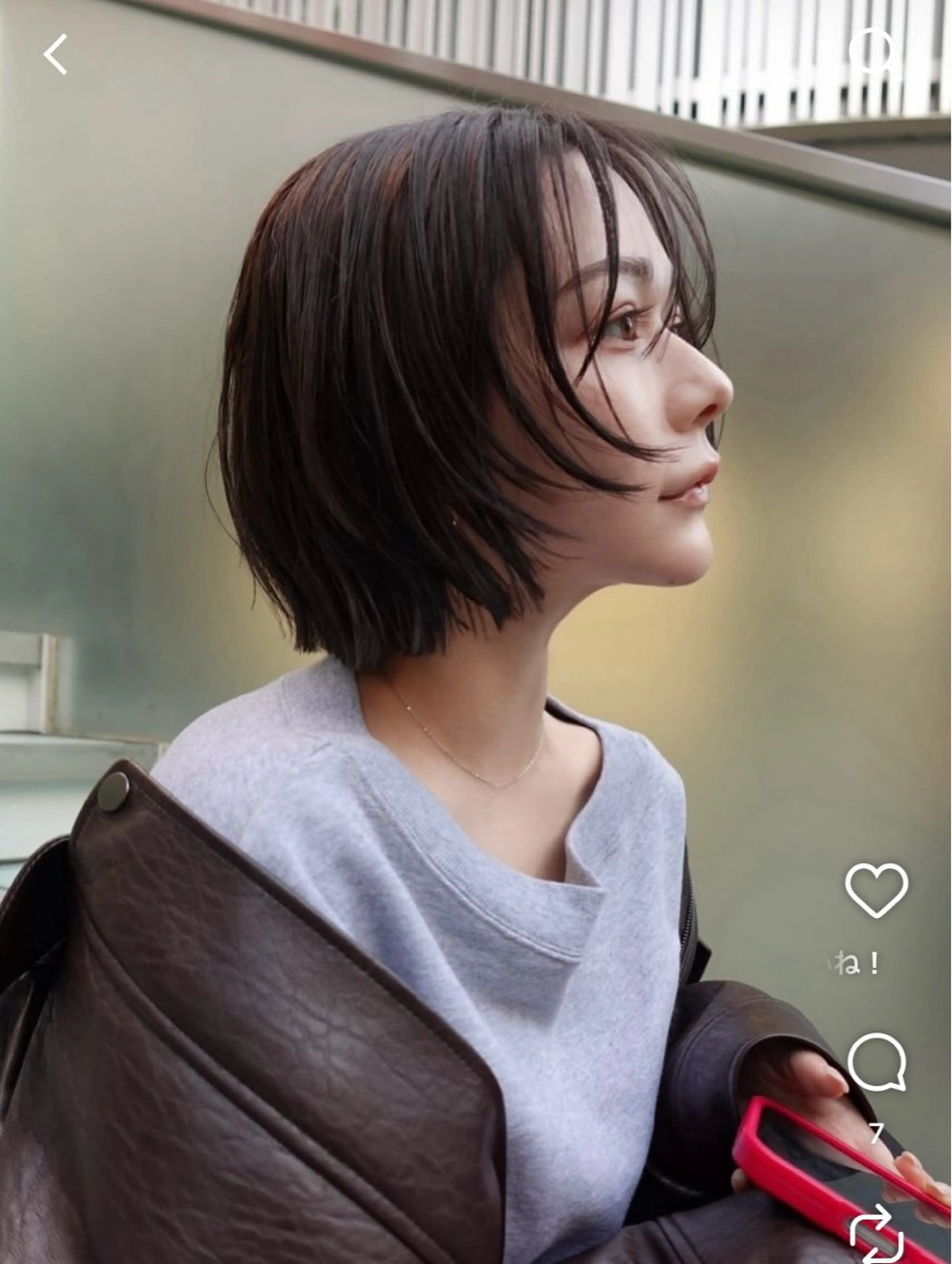 ショート ボブ カットモデル ヨネダのヘアスタイル