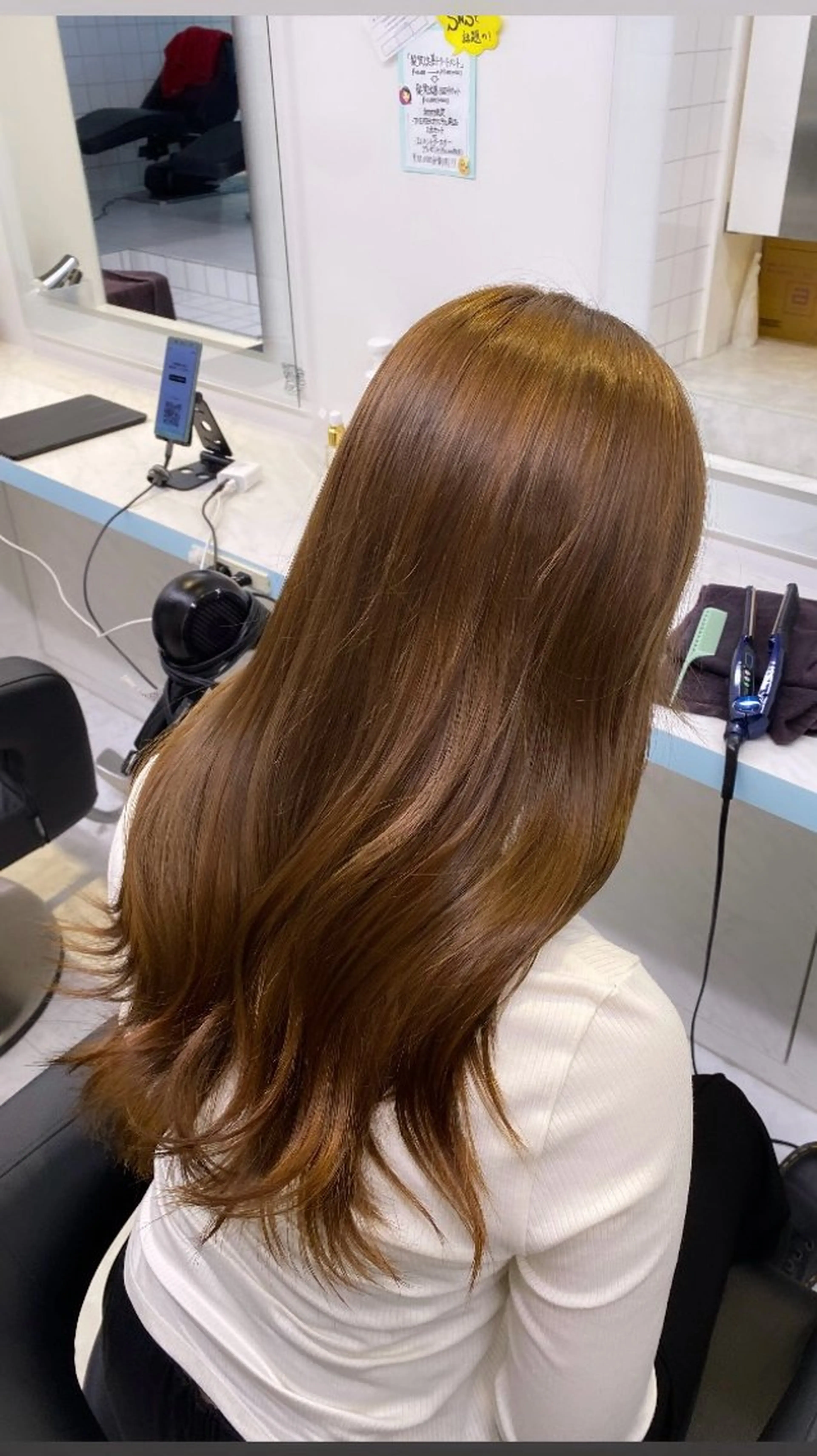 ロング ヘアカラー トリートメント 🤎モテ髪＆透明感 ミルクティー🥣🤎のヘアスタイル