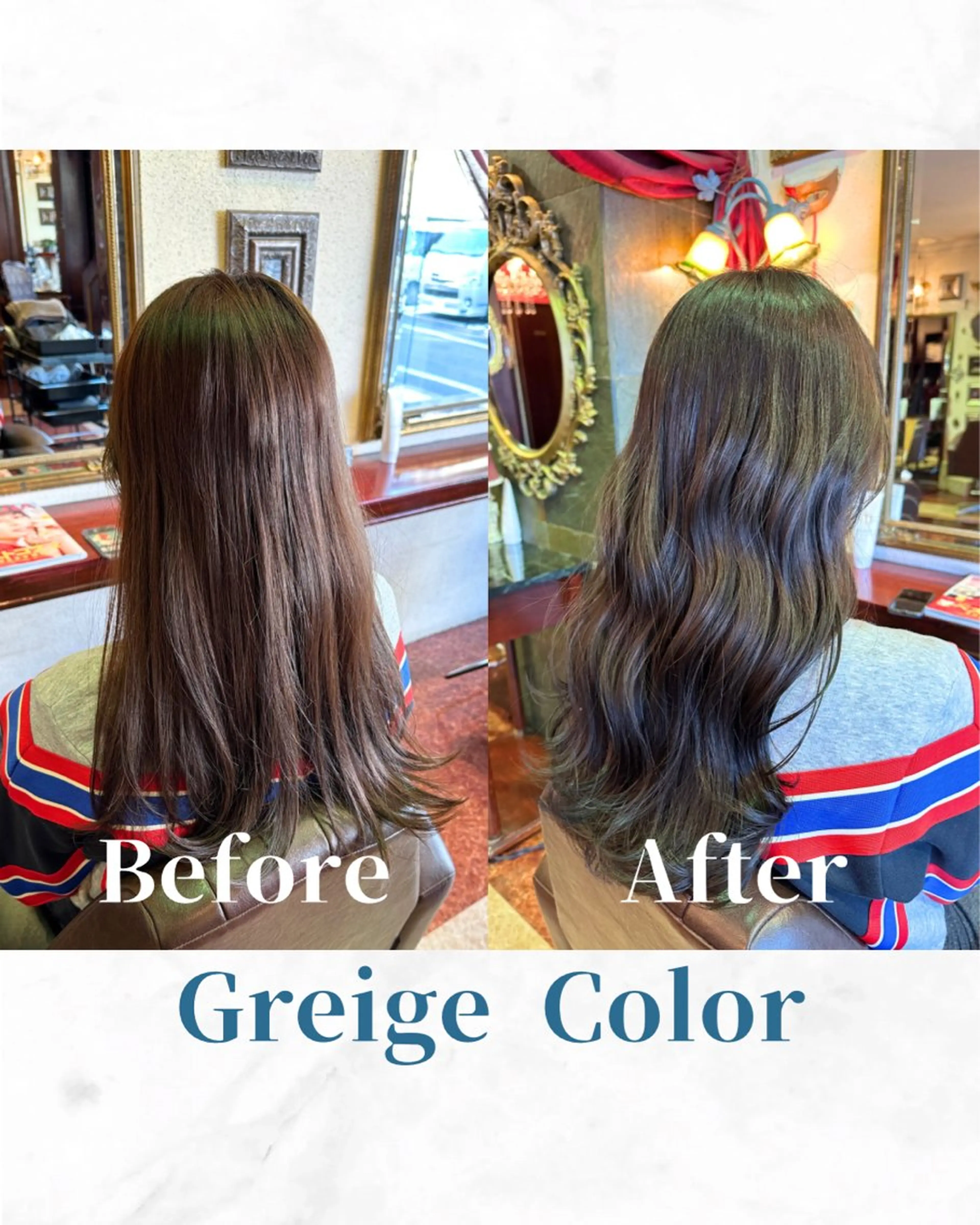 ロング カラー ベージュカラー ブリーチ ブラウンカラー 透明感カラー グレージュ カット ヘアカラー トリートメント 【美髪矯正 /髪質改善】RINのヘアスタイル