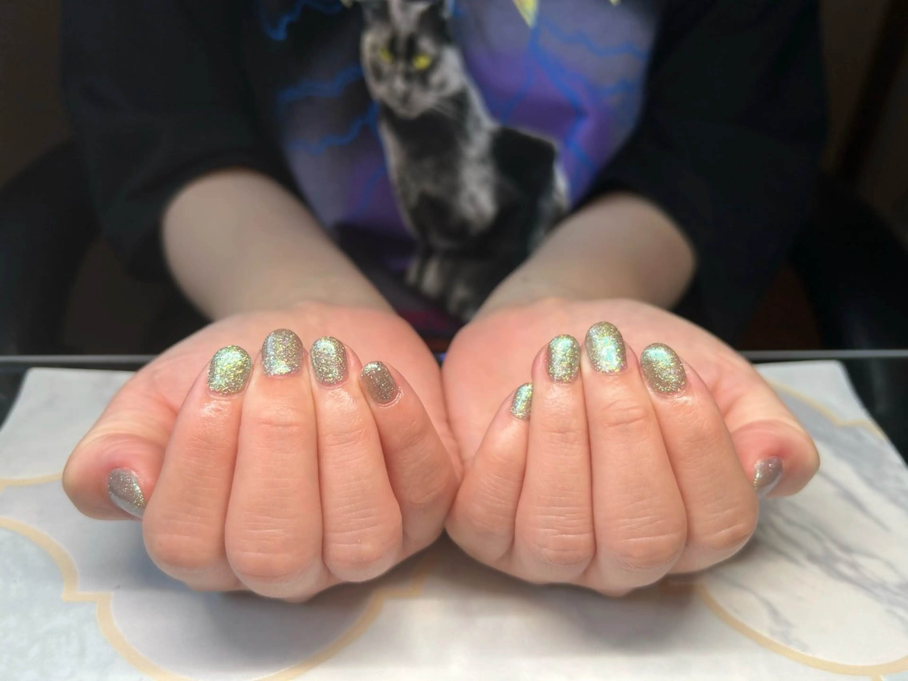 ネイル オーロラネイル マグネットネイル ハンドネイル Lisa’s Salonのネイルデザイン