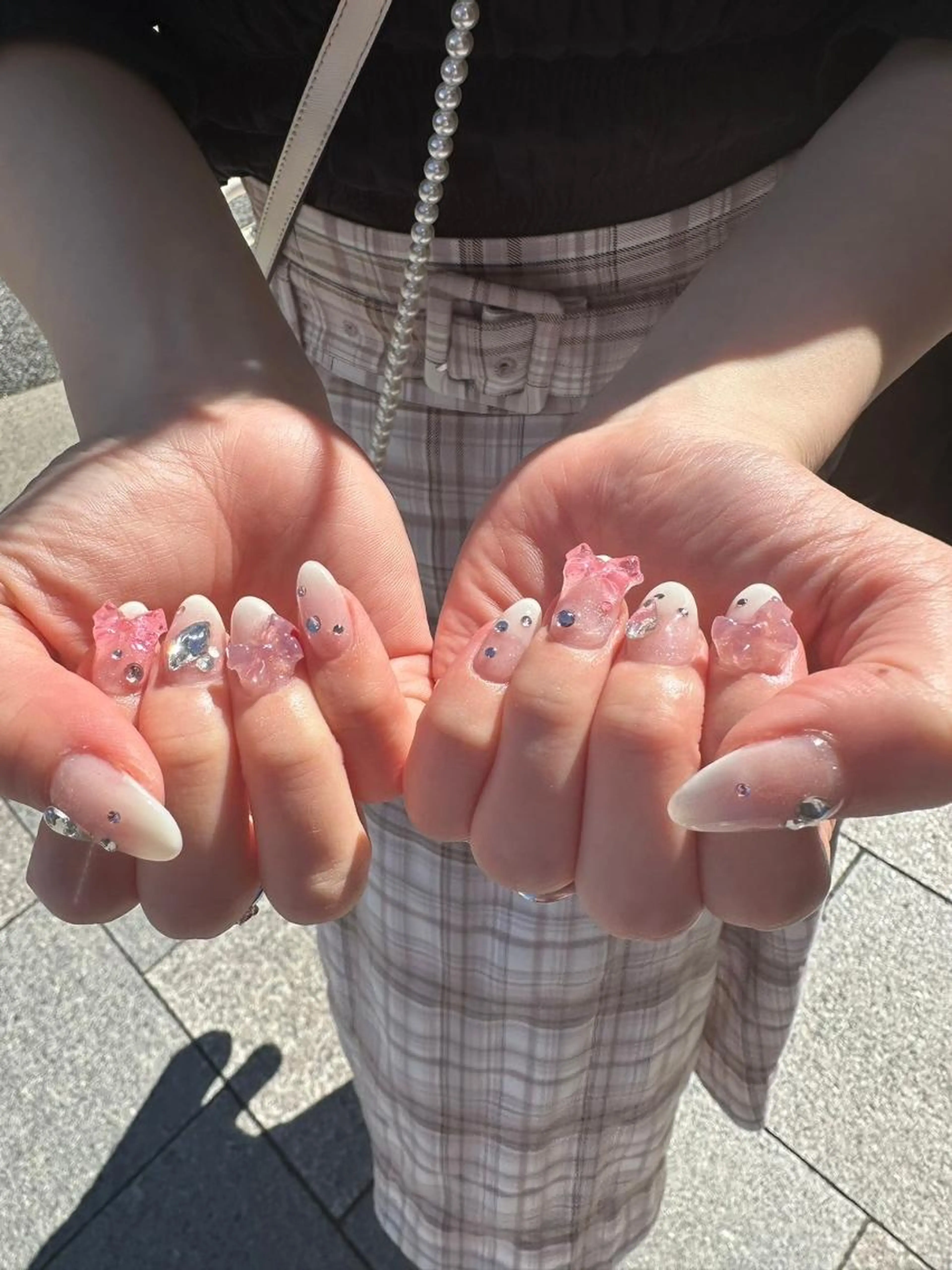 【入学式・卒業式ネイル】🌸✨長さだし10本+持ち込みアートネイル💗の写真