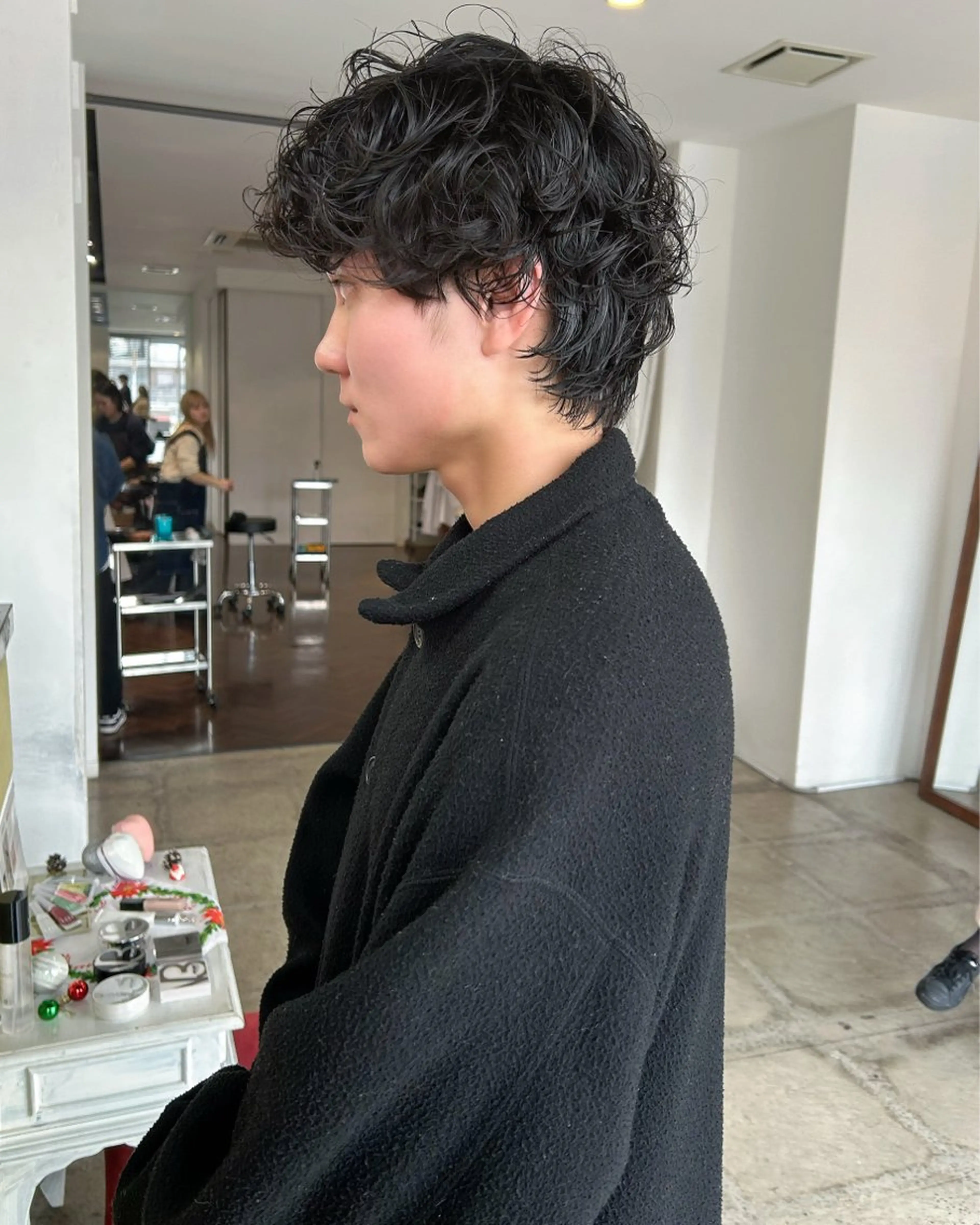 メンズ カット パーマ 浅野 敬亮のヘアスタイル